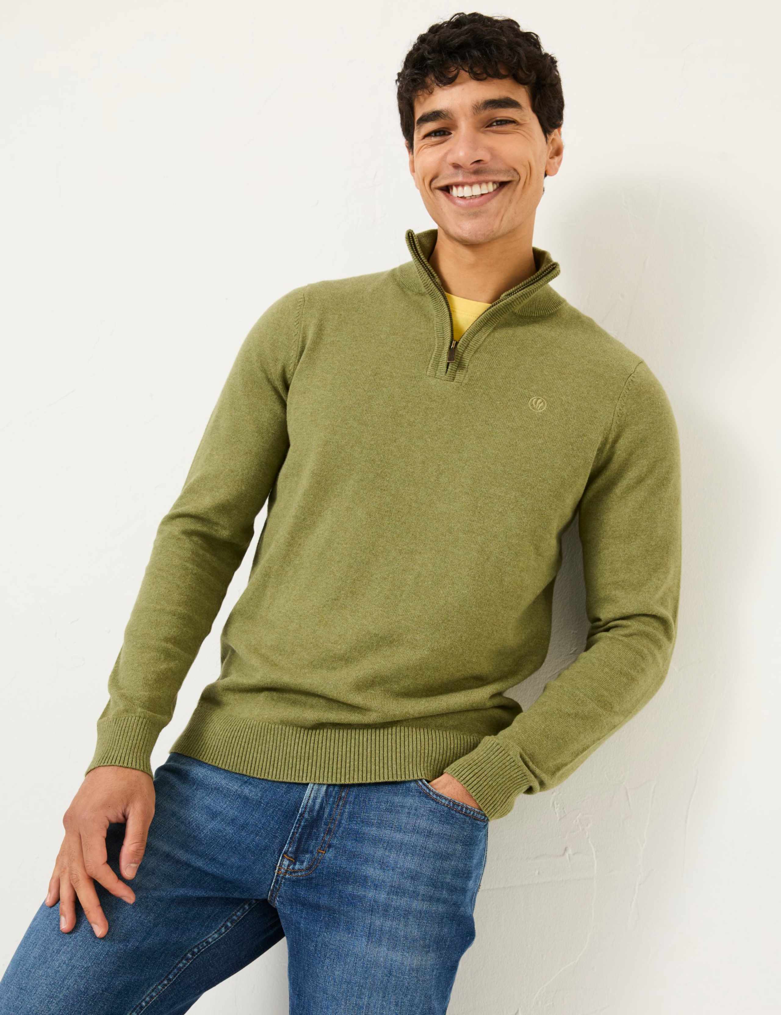Half-Zip Jumper with Cashmere