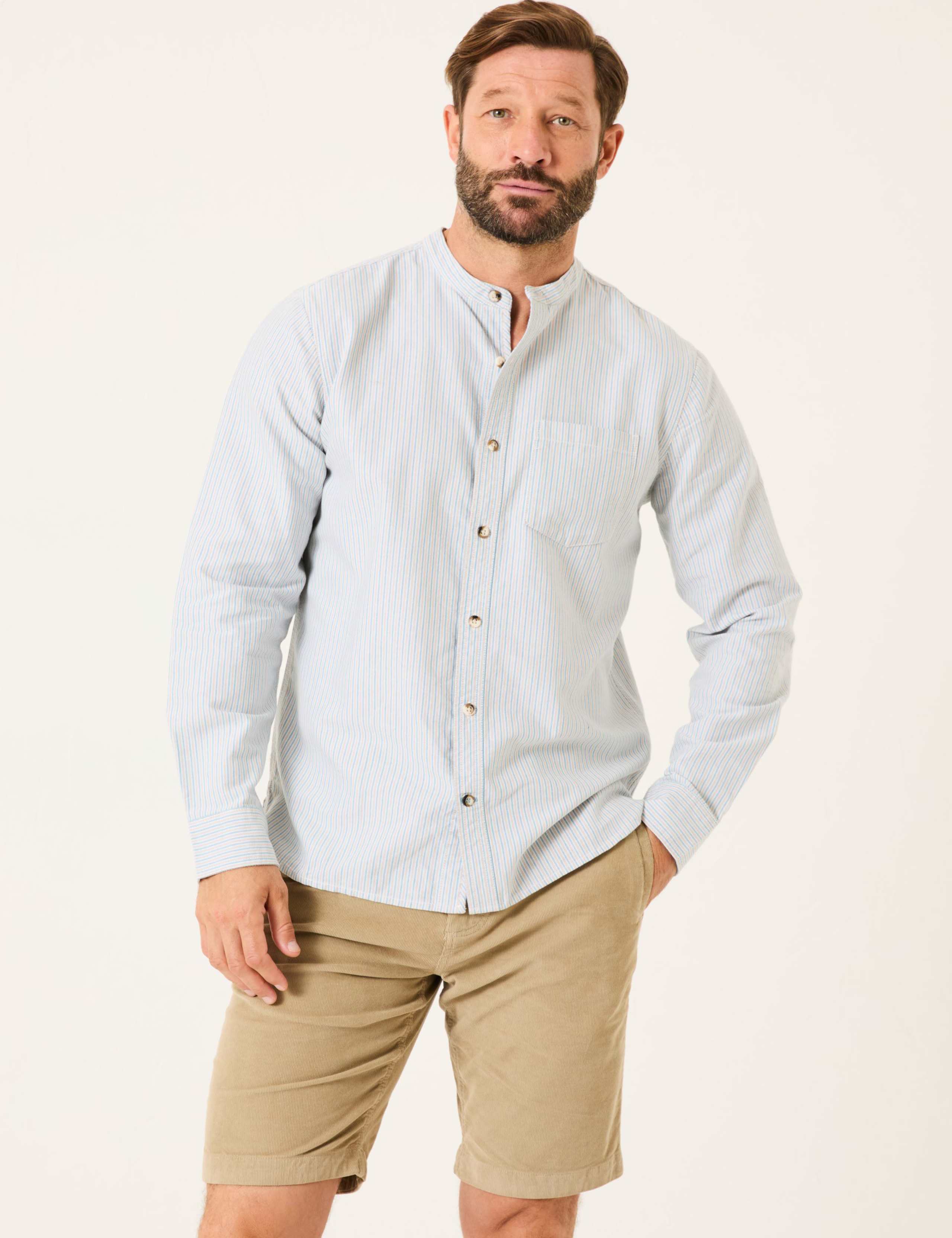 Pure Cotton Striped Oxford Shirt