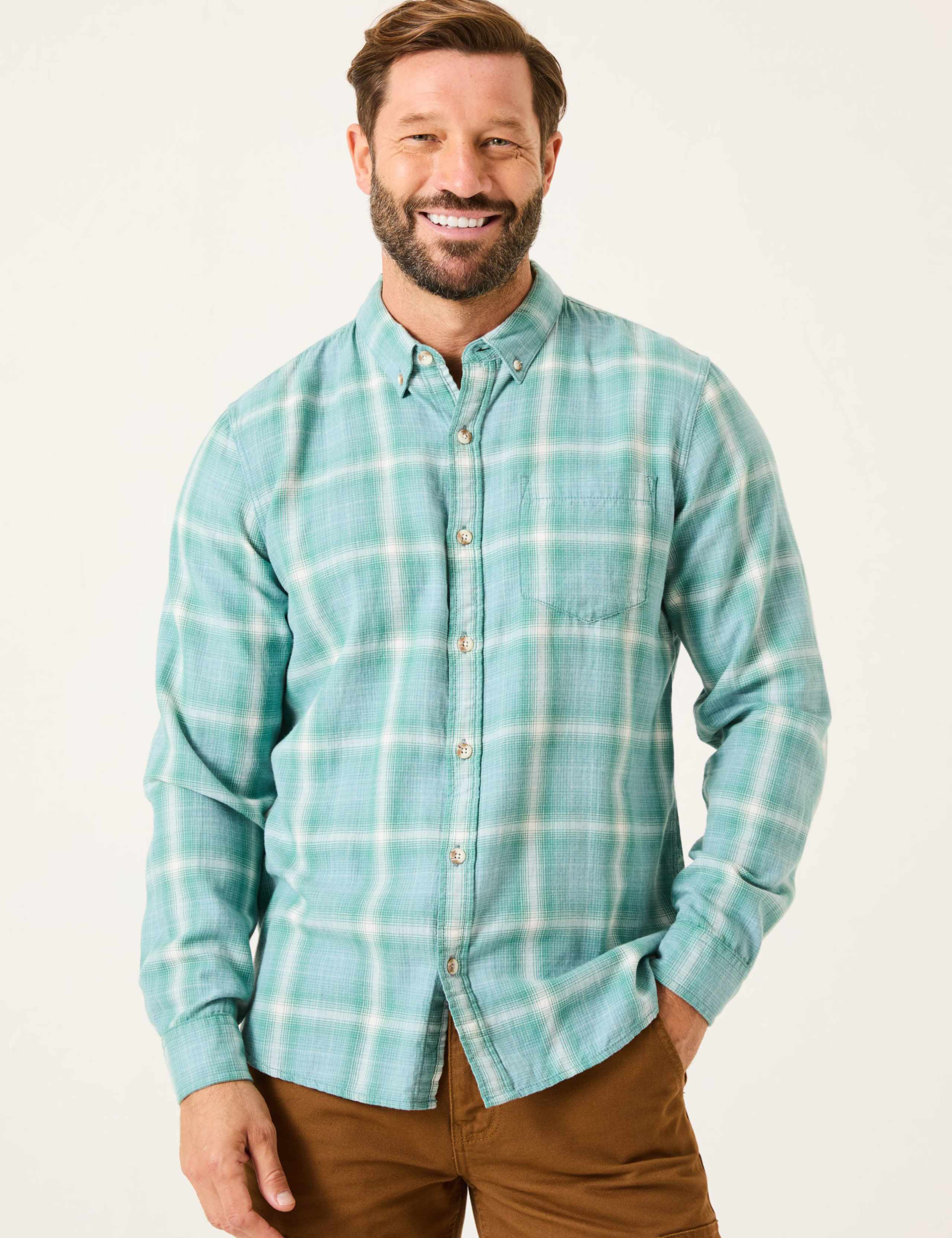 Pure Cotton Check Overshirt