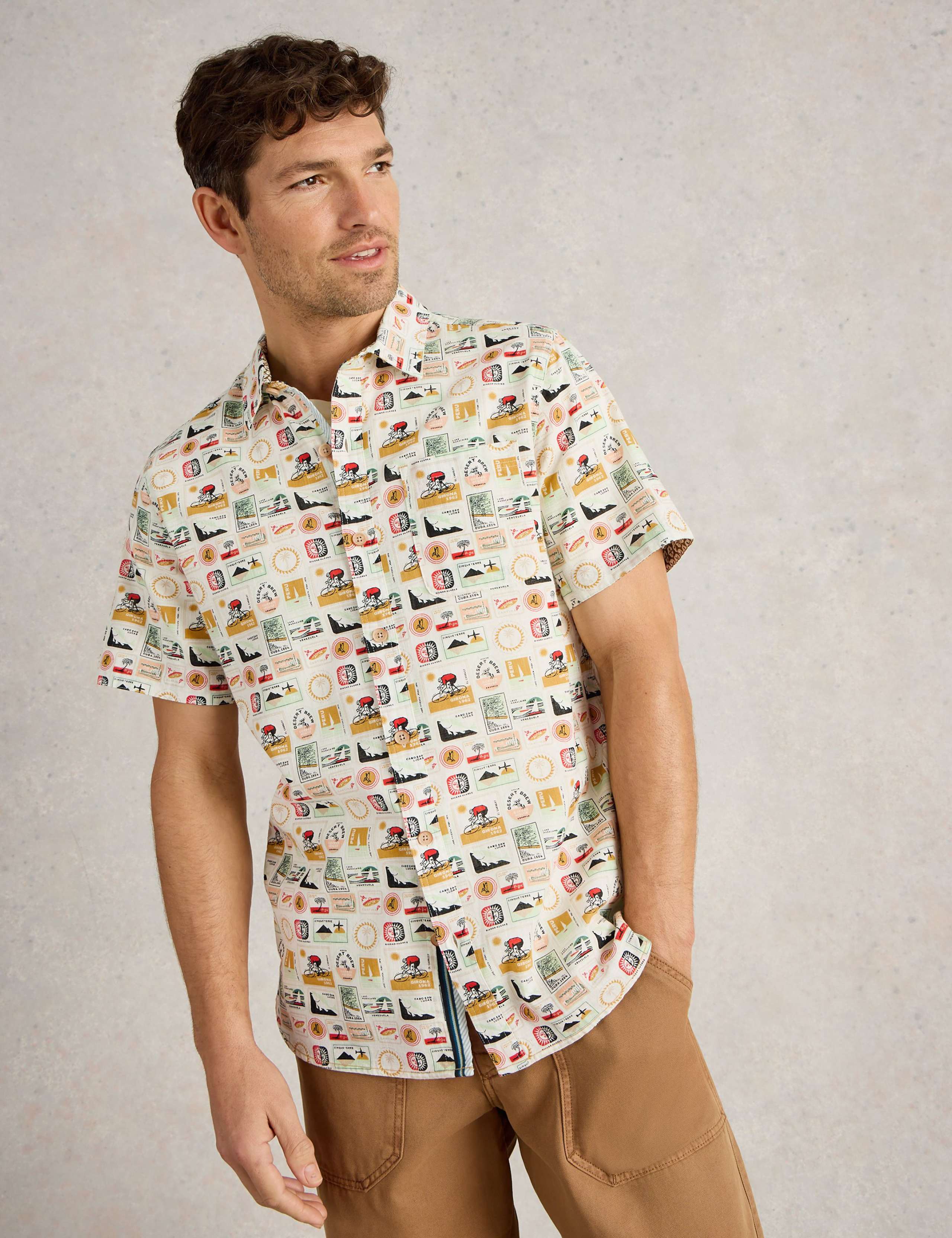 Pure Cotton Travel Print Shirt