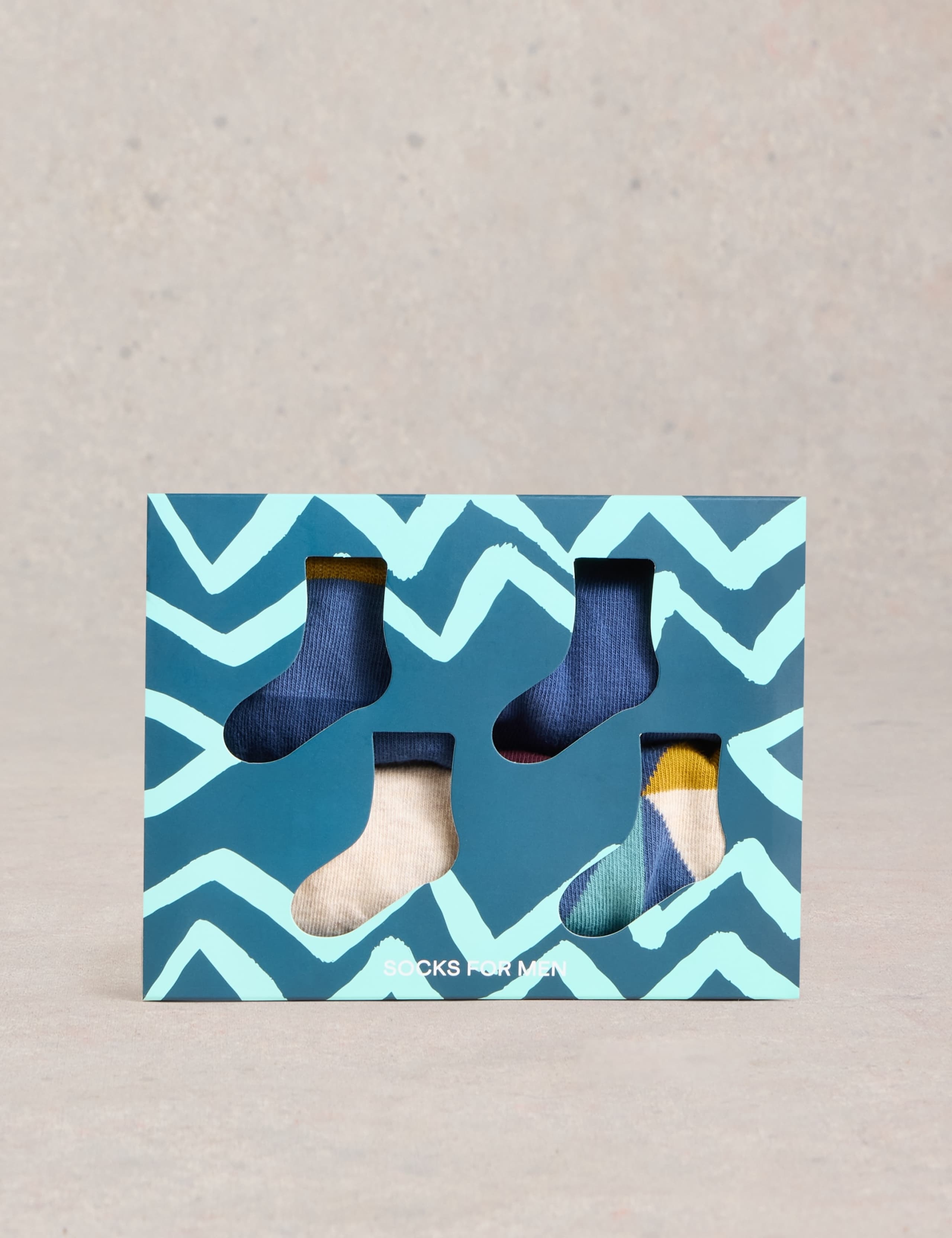 4pk Geometric Cotton Rich Socks