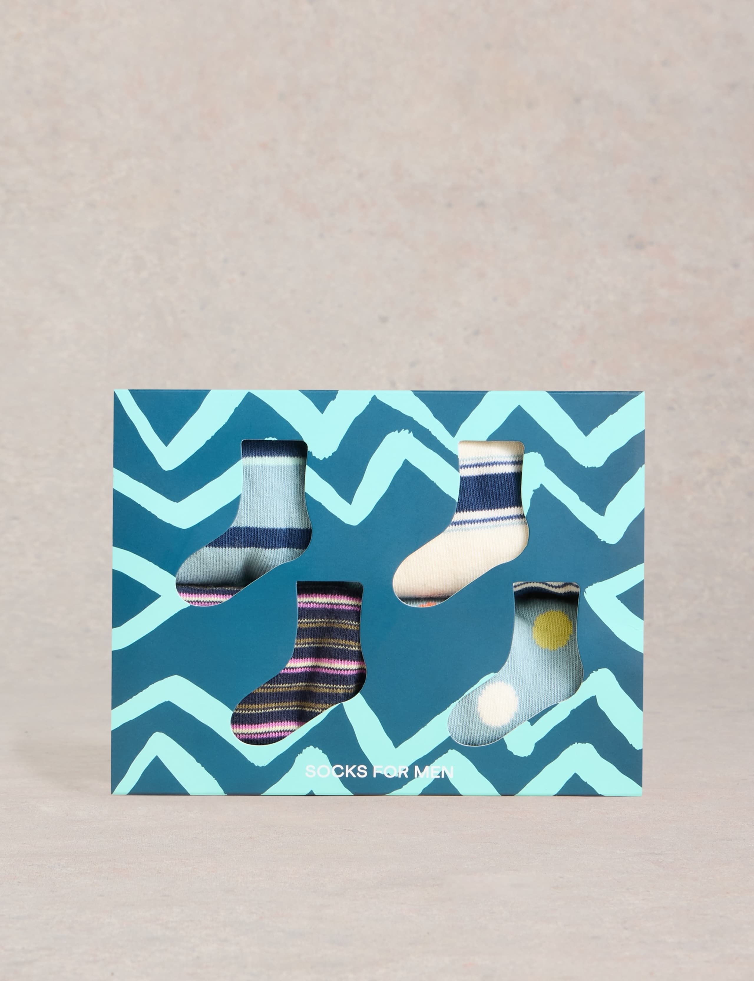 4pk Patterned Cotton Rich Socks