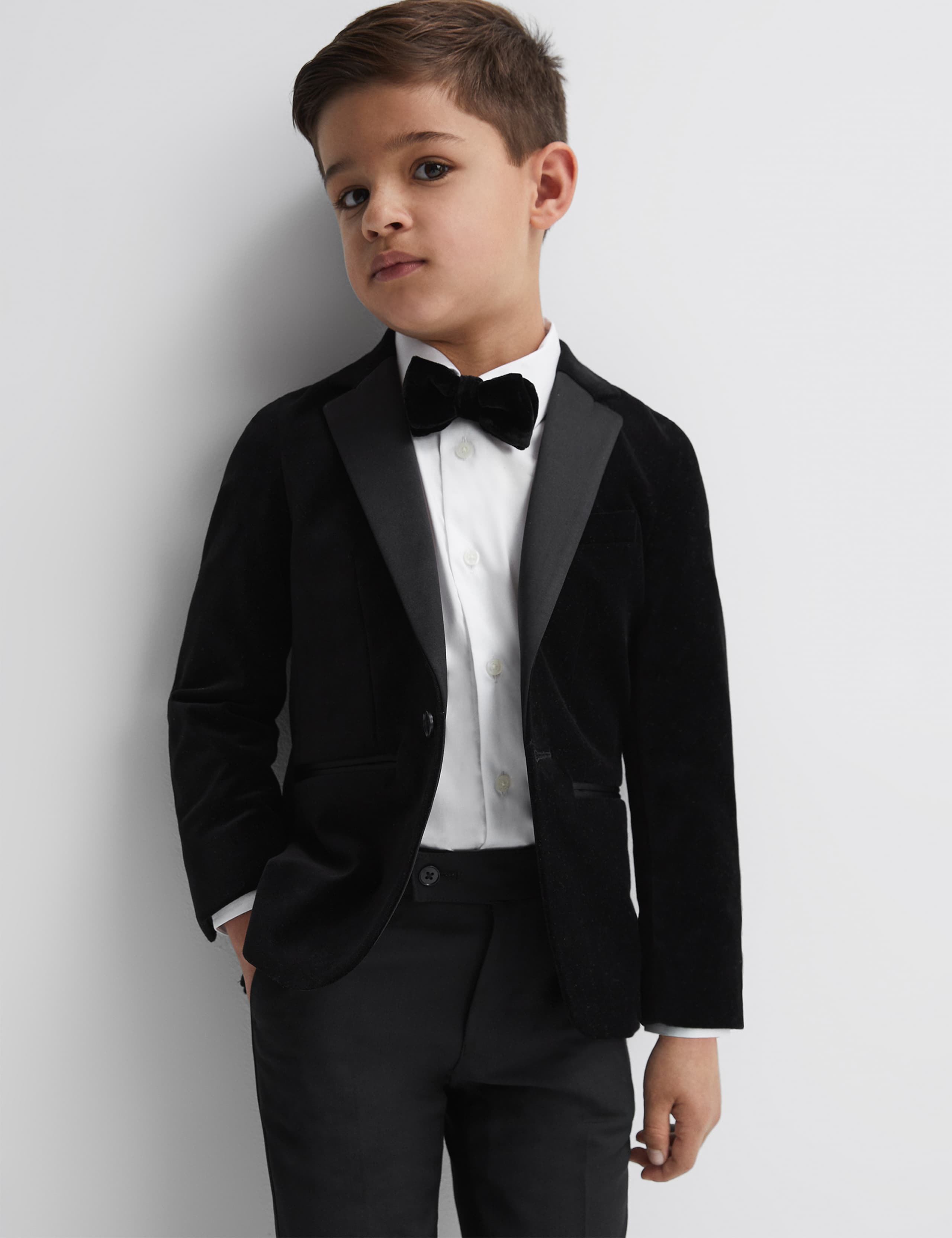Velvet Single Breasted Blazer (3-14 Yrs)