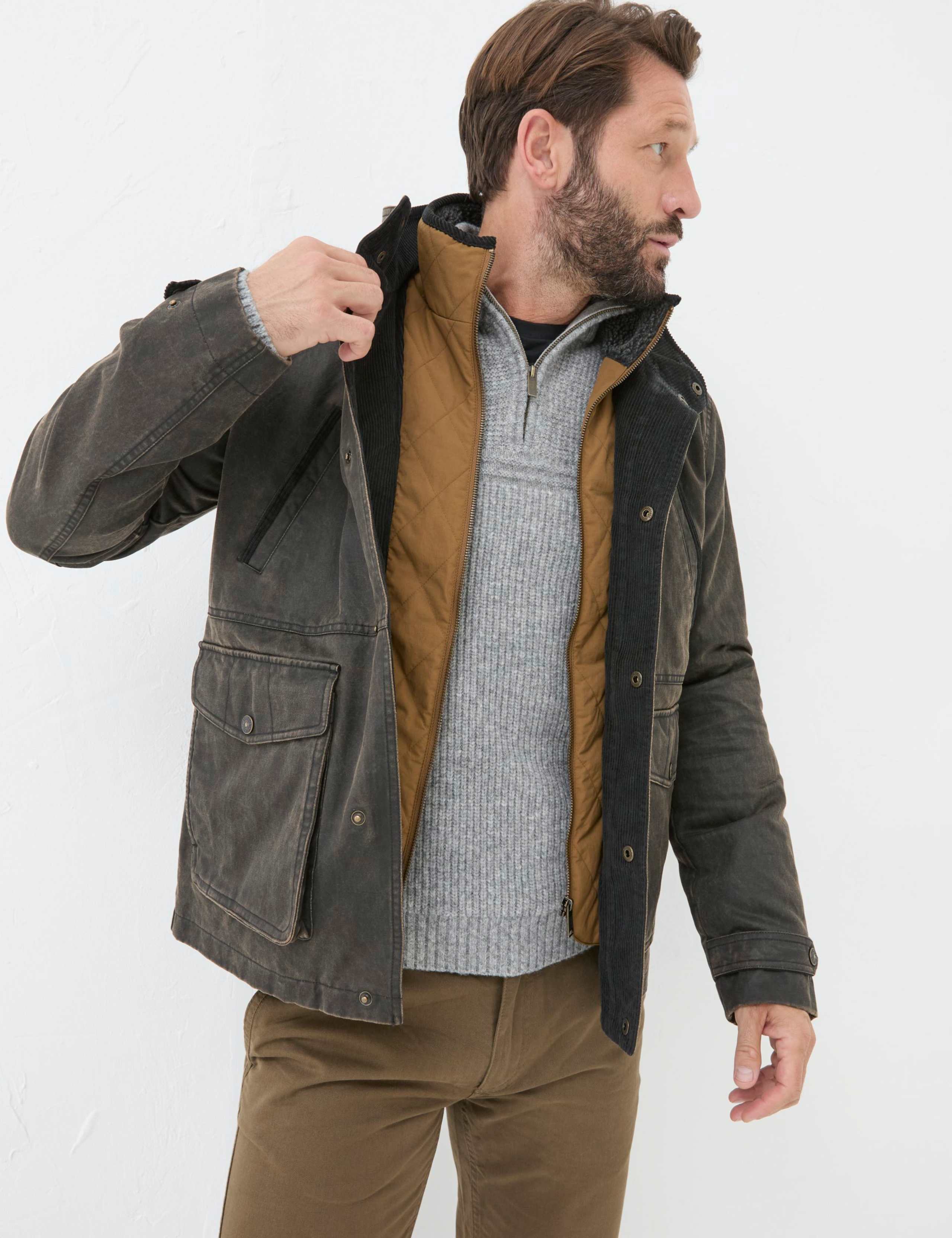 Cotton Rich Padded Utility Jacket
