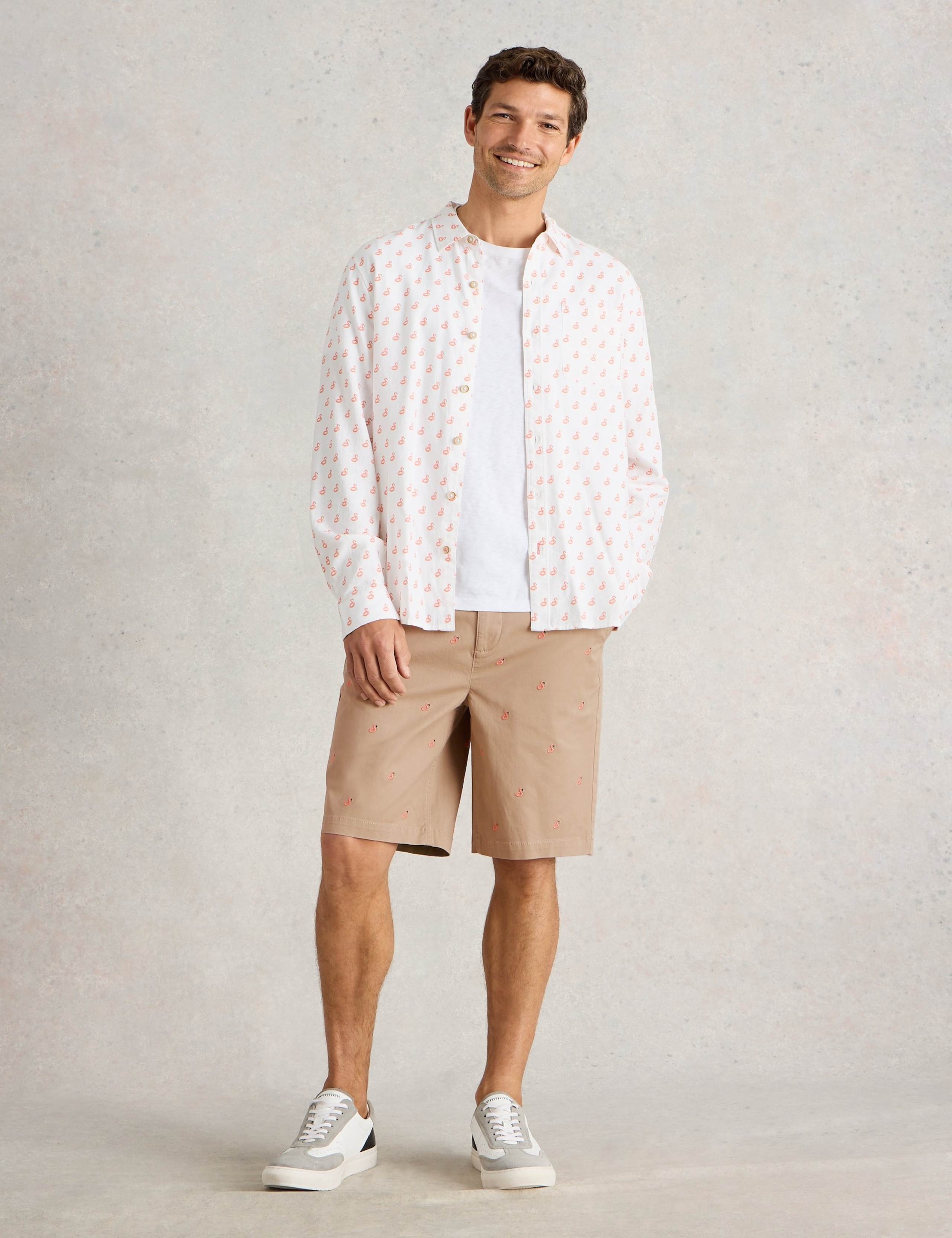 Regular Fit Flamingo Chino Shorts