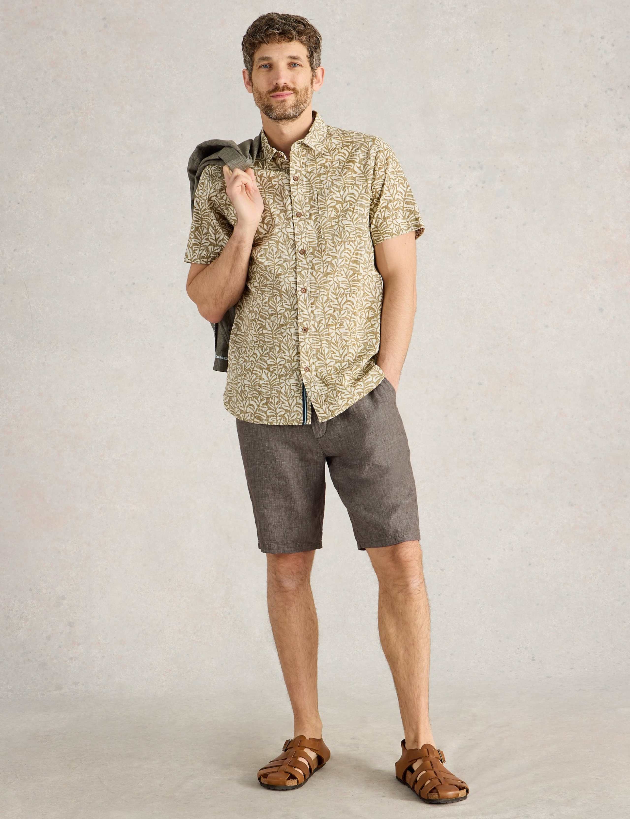 Regular Fit Pure Linen Chino Shorts
