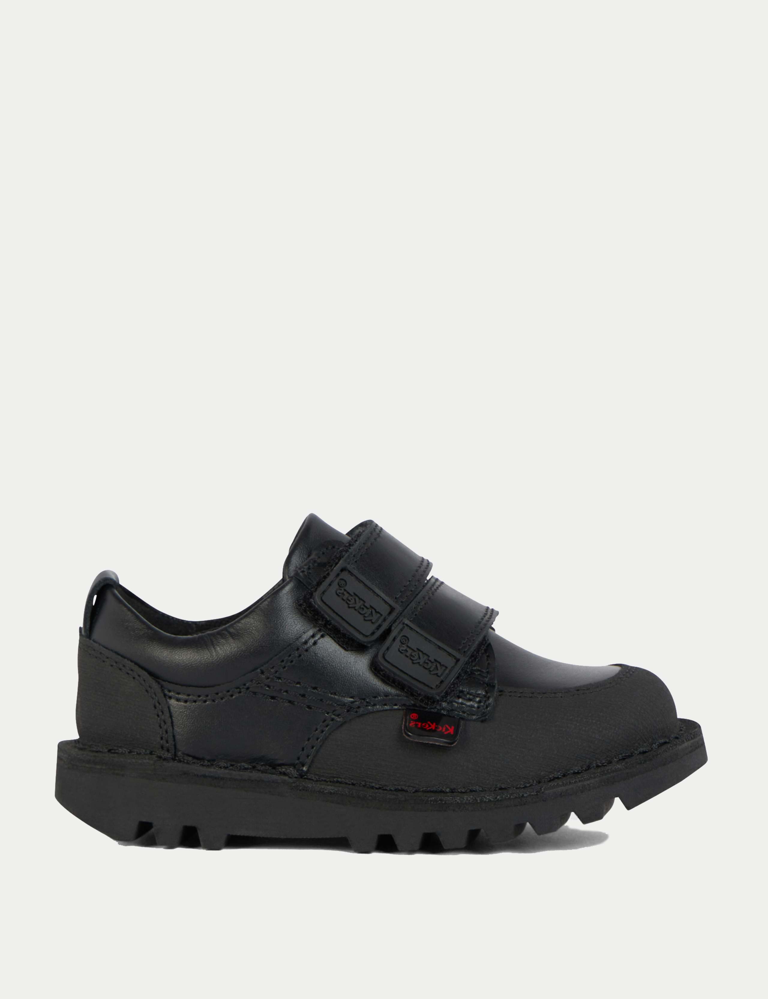 Kids' Leather Riptape School Shoes (7 Small - 12 Small)