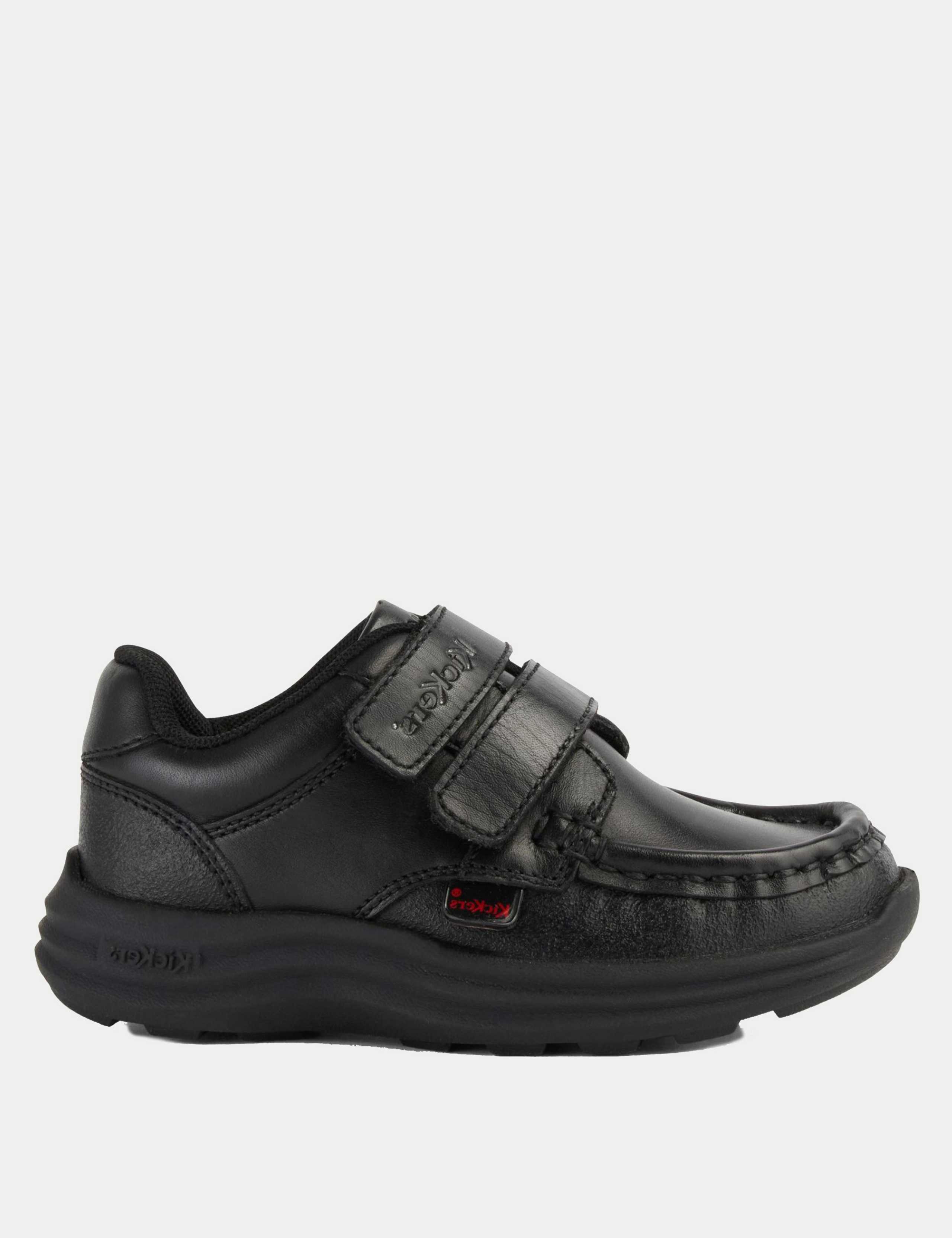 Kids' Leather Riptape School Shoes (7 Small - 12 Small)