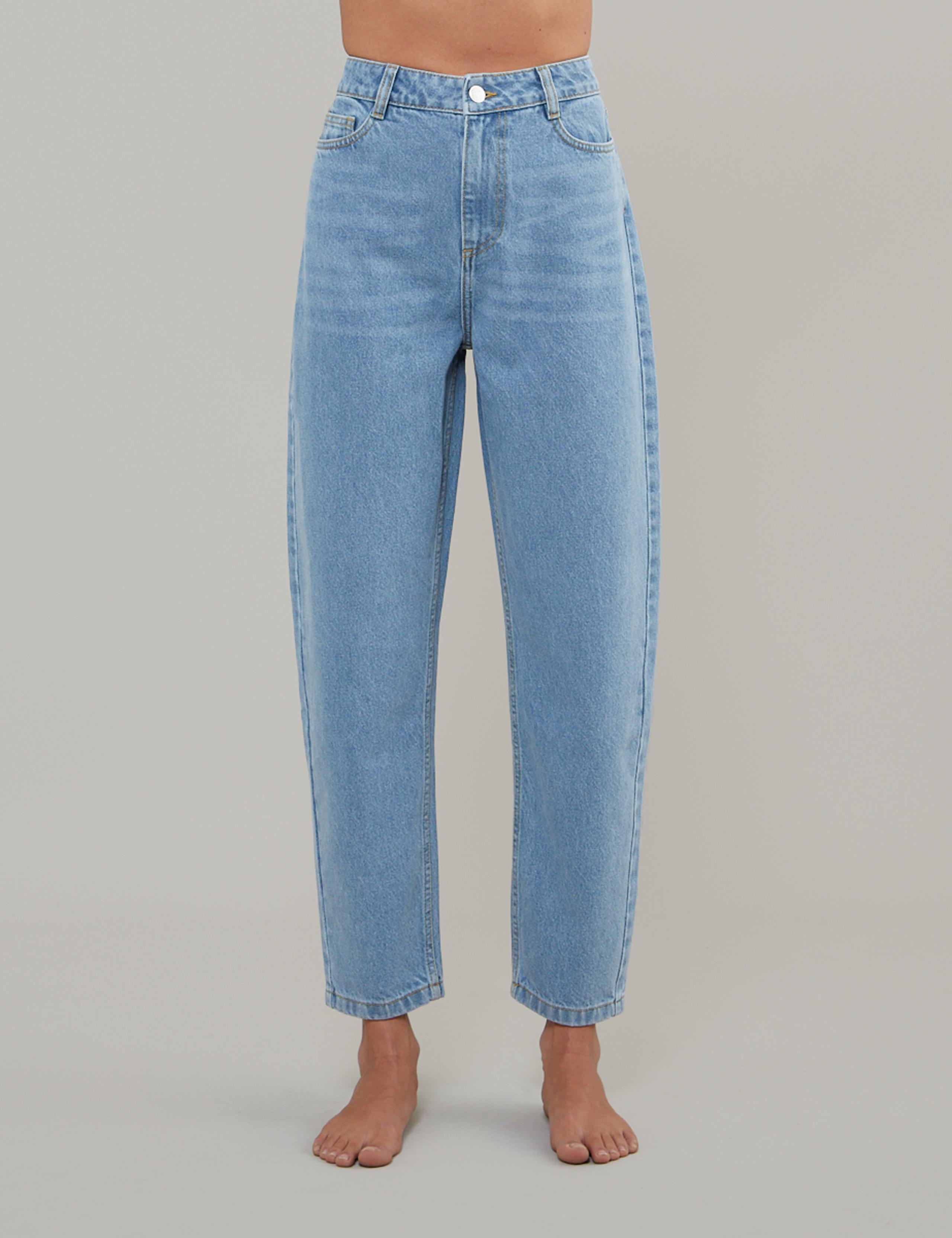 Pure Cotton Denim Barrel Jeans