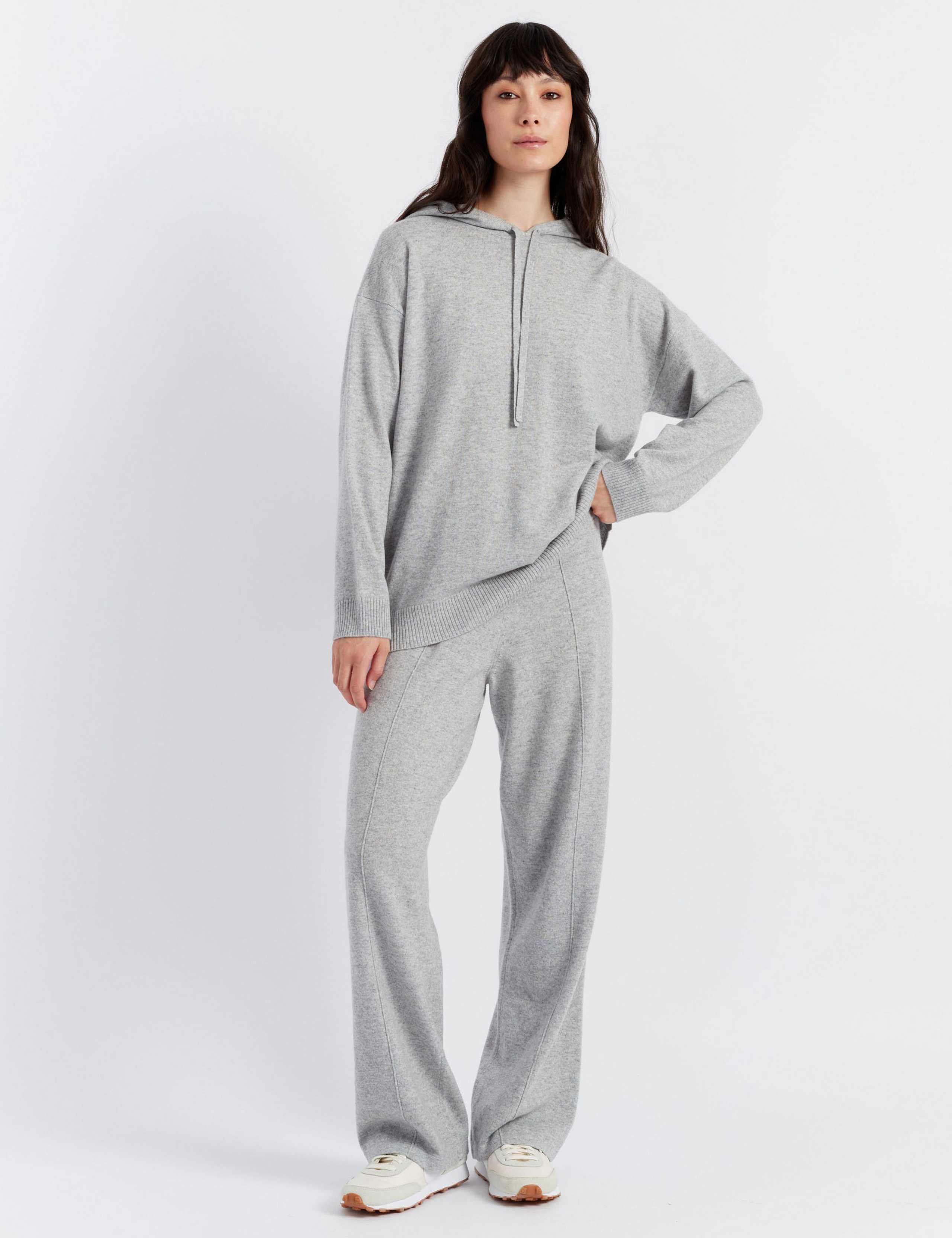 Wool Rich Relaxed Hoodie with Cashmere
