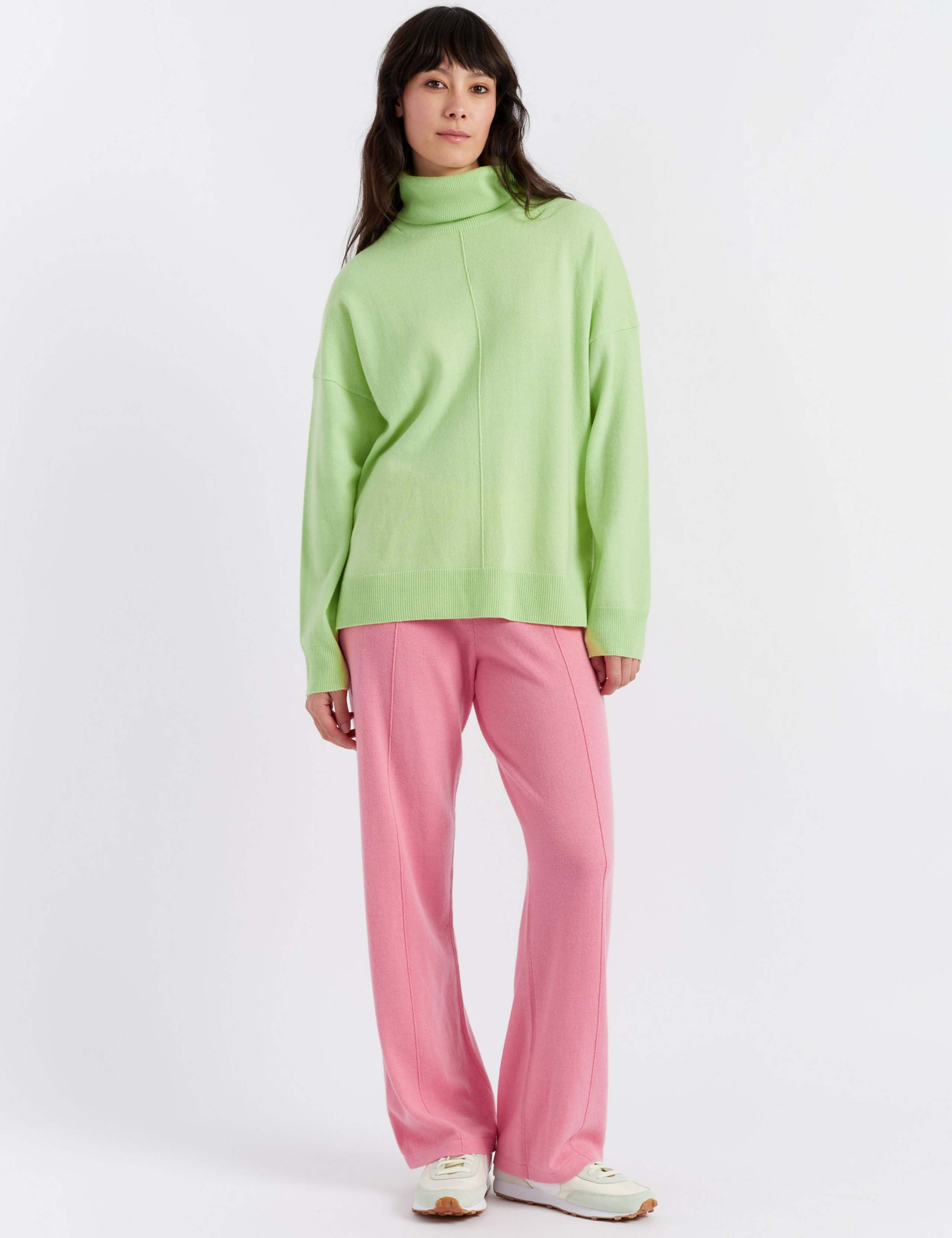 Wool Rich with Cashmere Roll Neck Relaxed Jumper