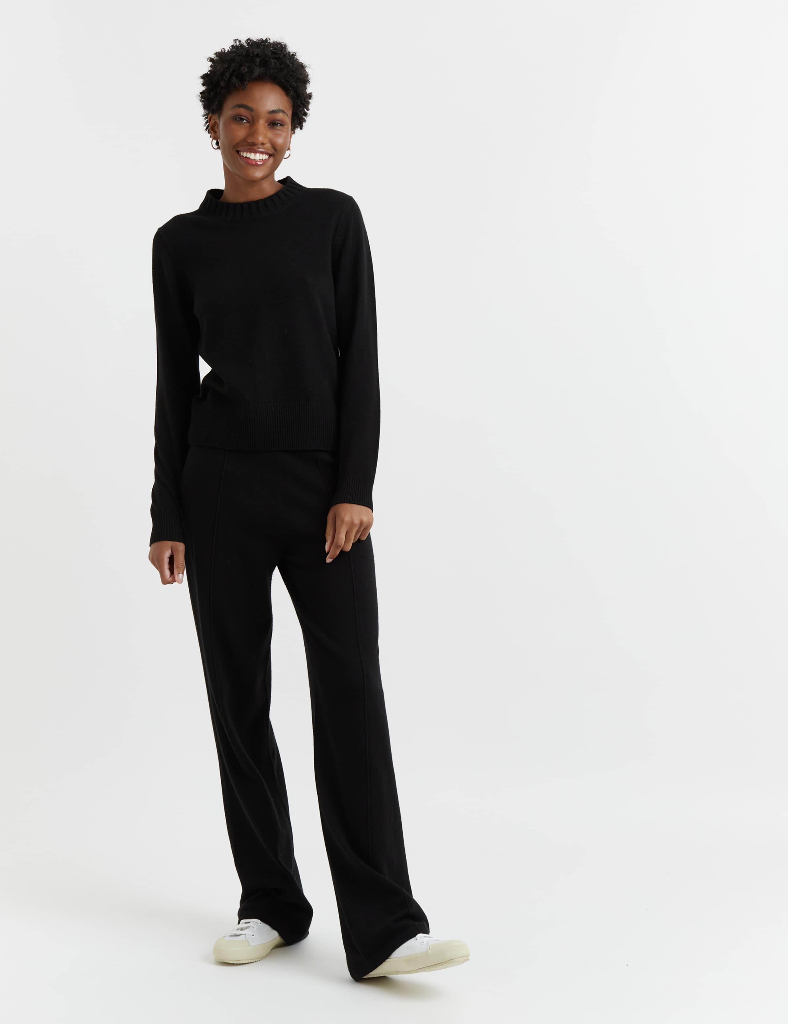 Wool Rich Cropped Jumper with Cashmere