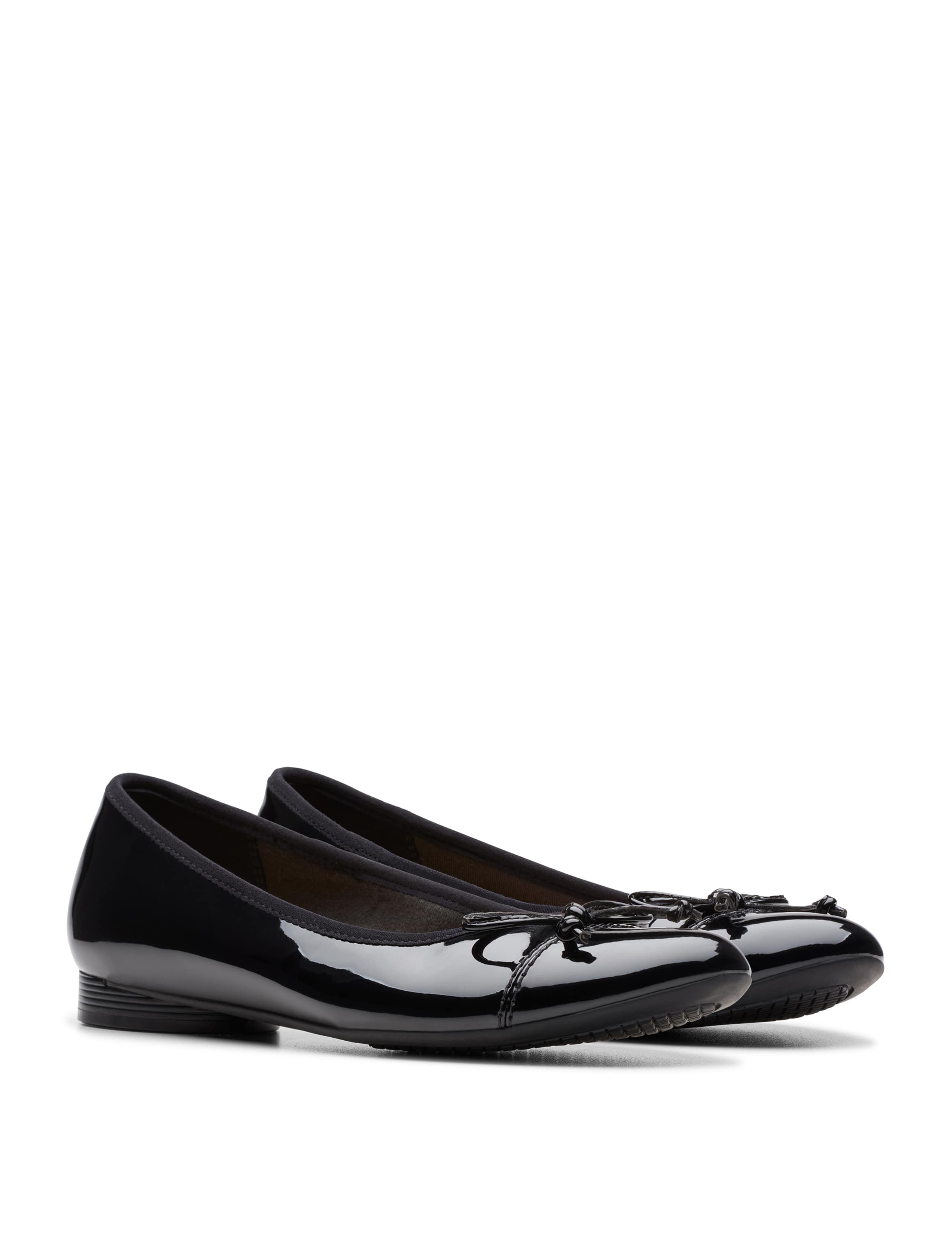 Leather Patent Block Heel Pumps