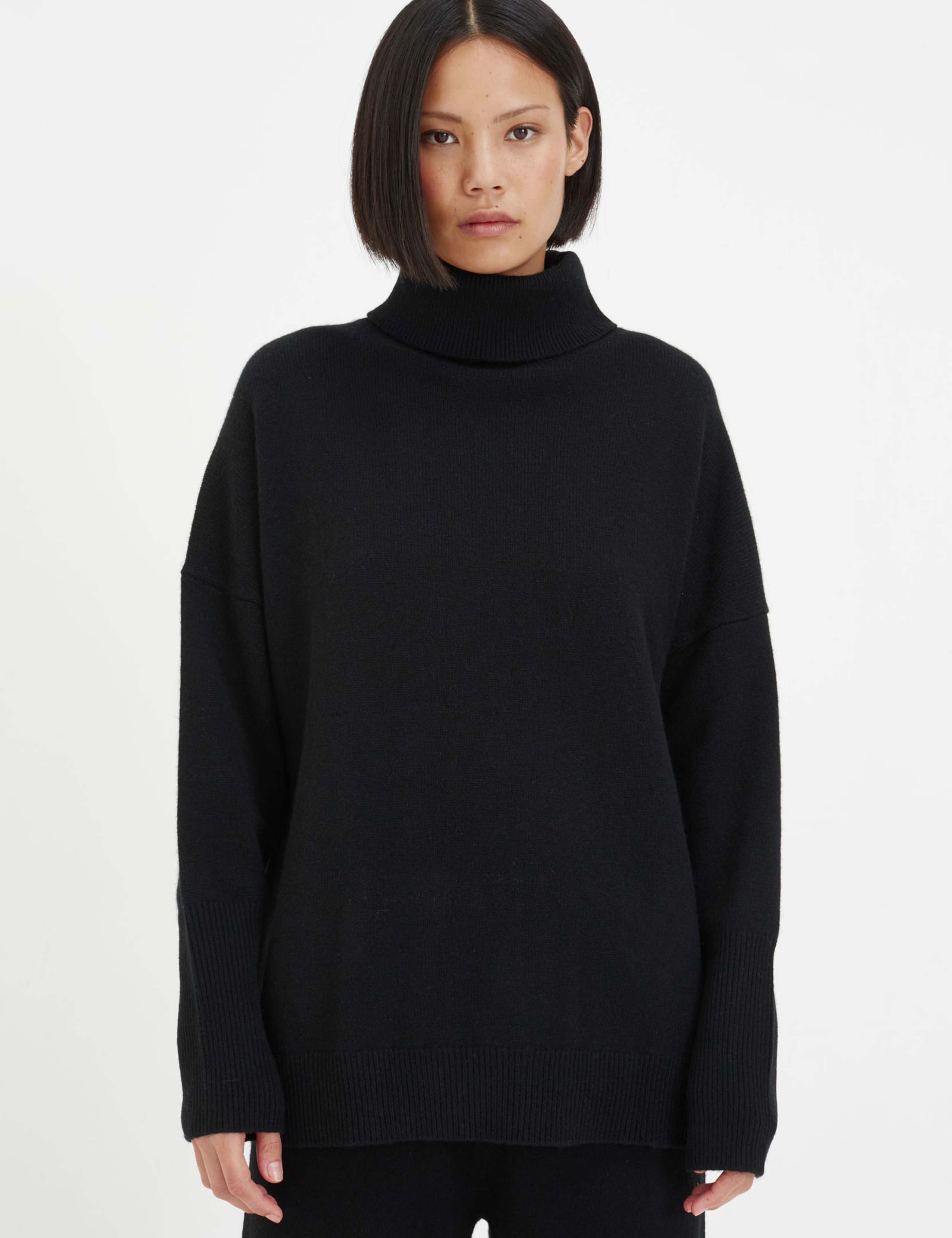 Pure Cashmere Roll Neck Jumper