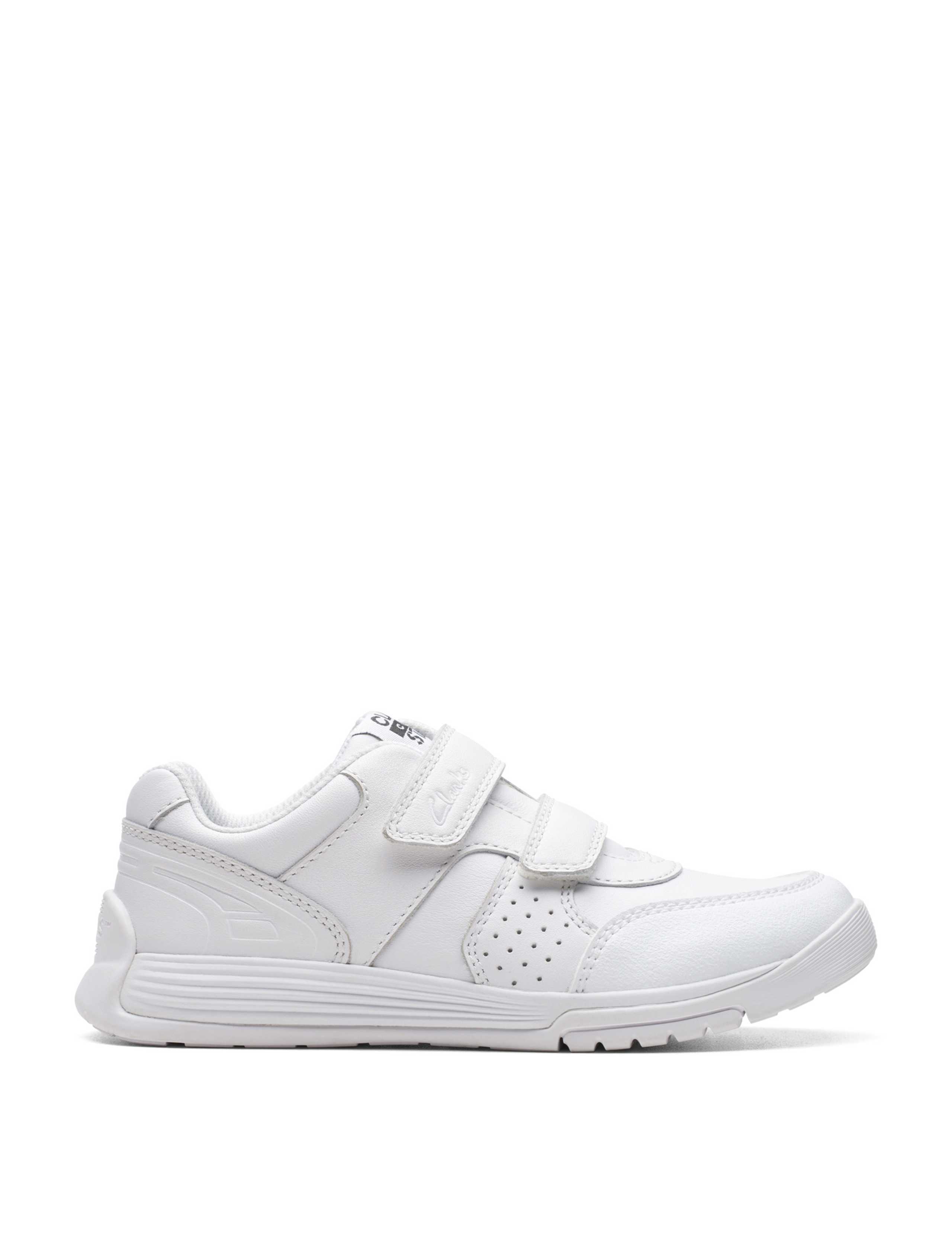 Kids' Leather Riptape Trainers (7 Small - 2.5 Large)