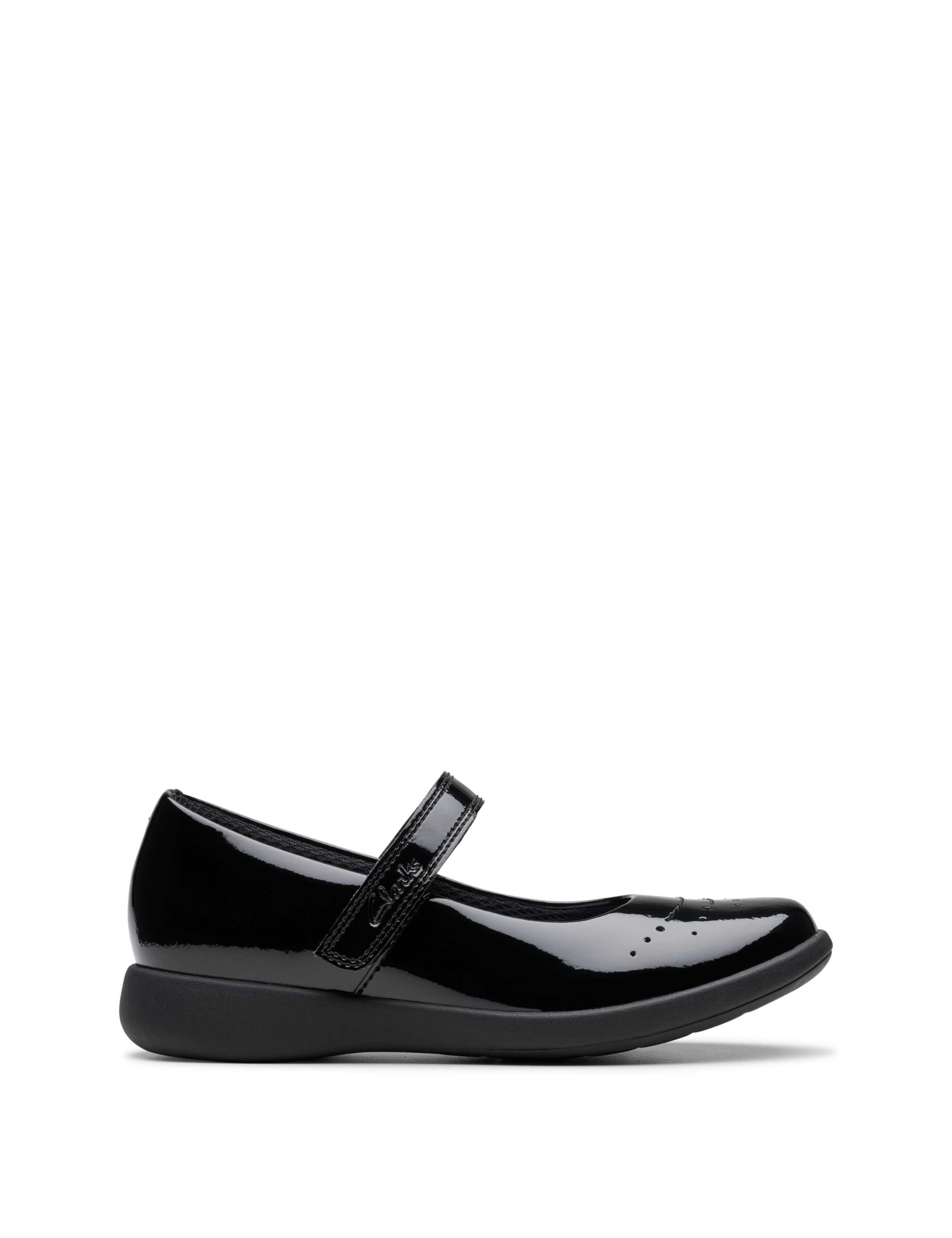 Kids' Patent Leather Riptape Mary Jane Shoes (10 Small - 2.5 Large)