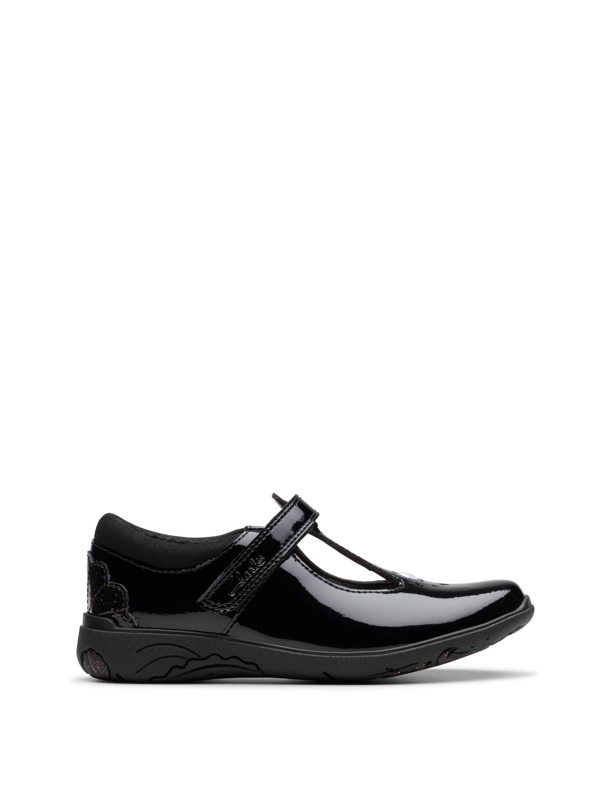 Kids' Leather Riptape T Bar Shoes (7 Small - 2½ Large)