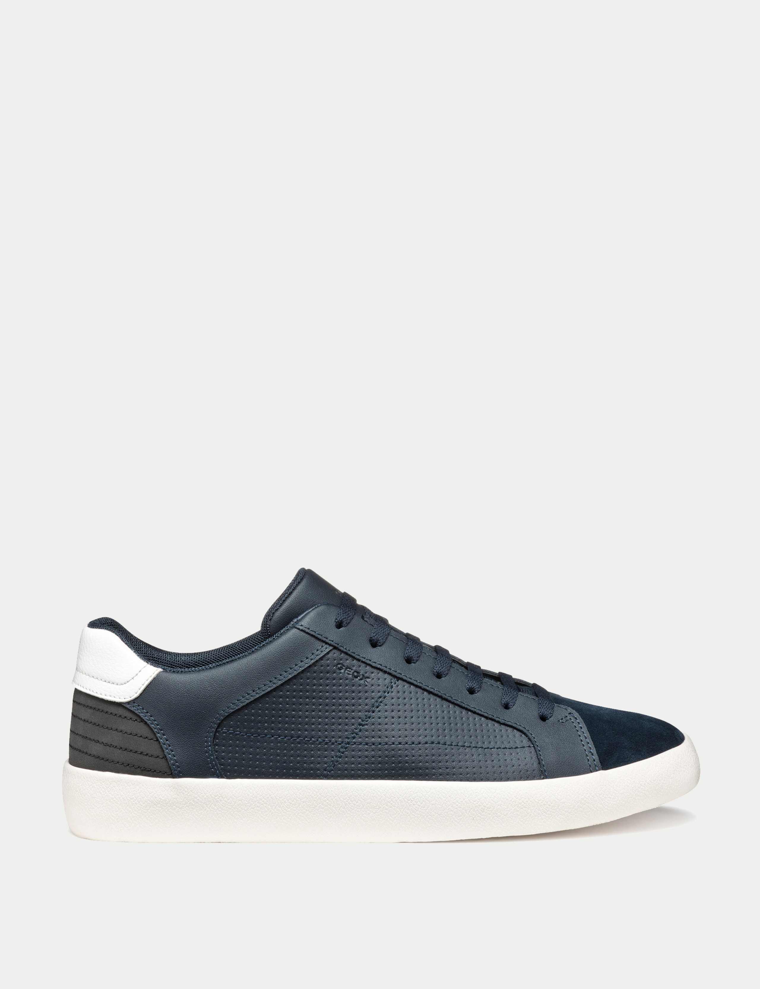 Wide Fit Leather Lace Up Trainers
