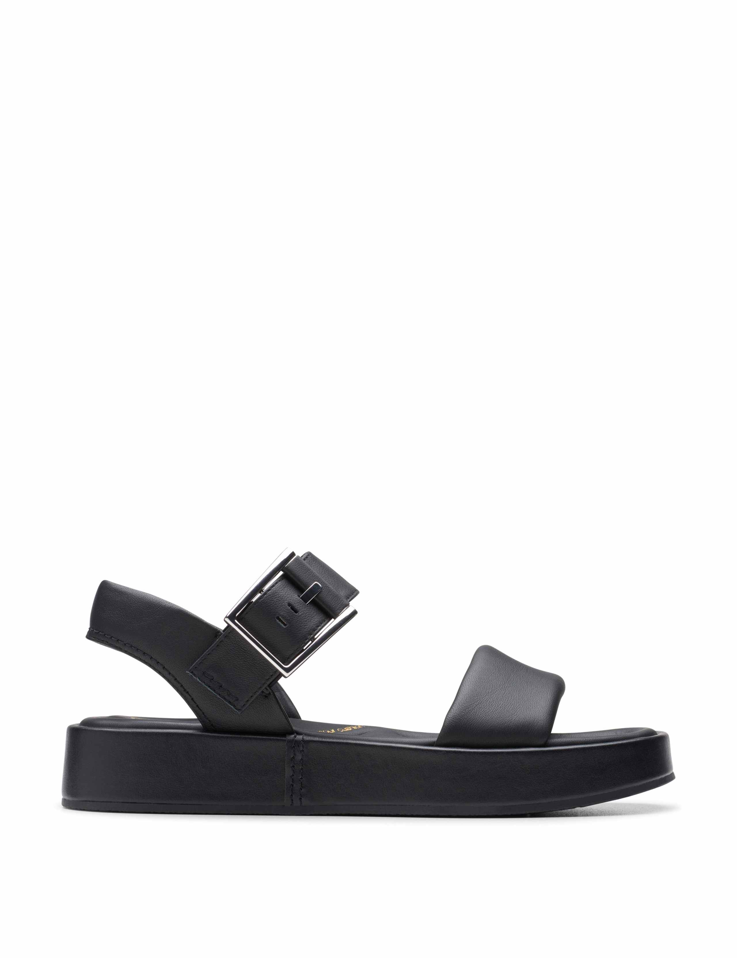 Leather Ankle Strap Flat Sandals