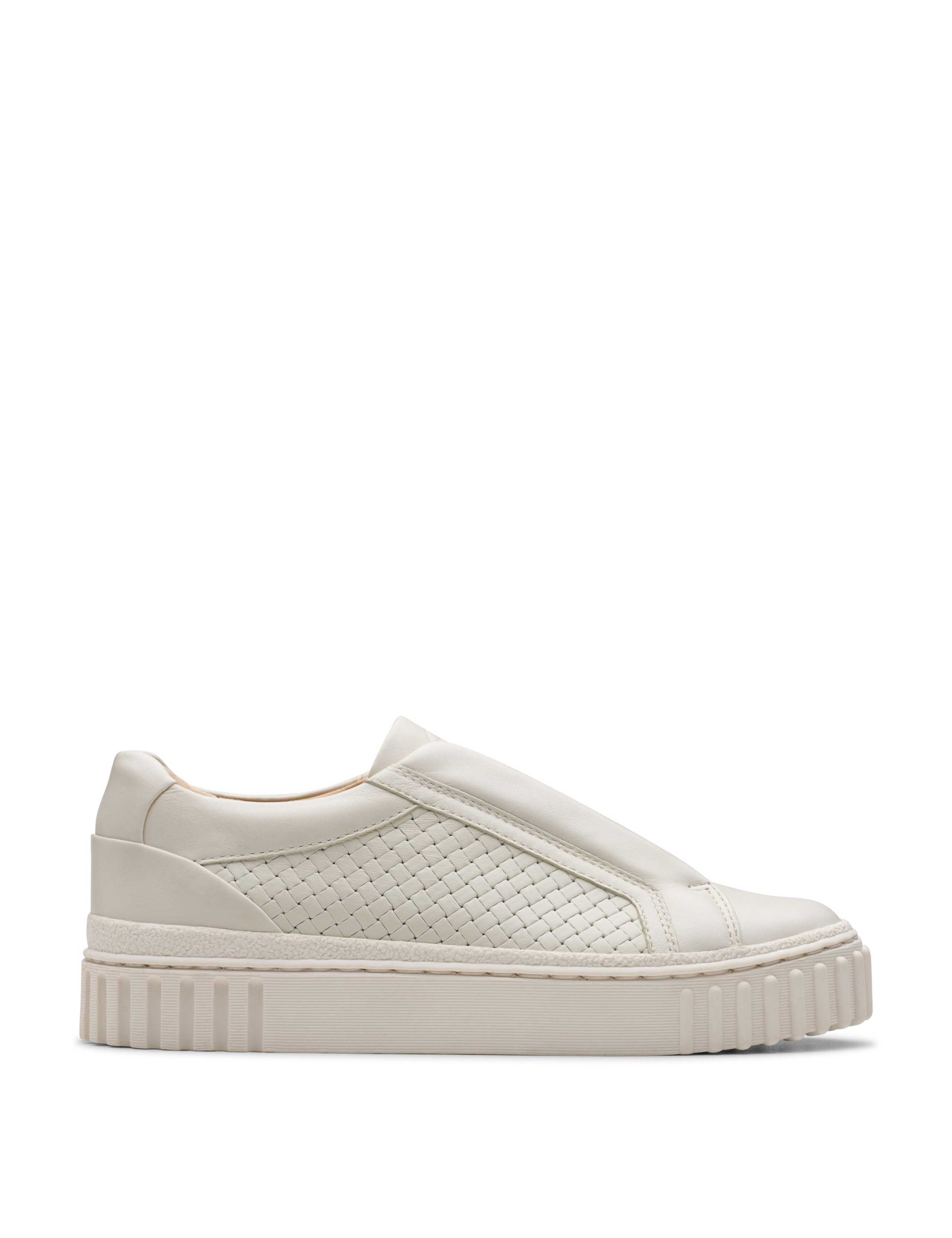 Leather Slip On Side Detail Trainers