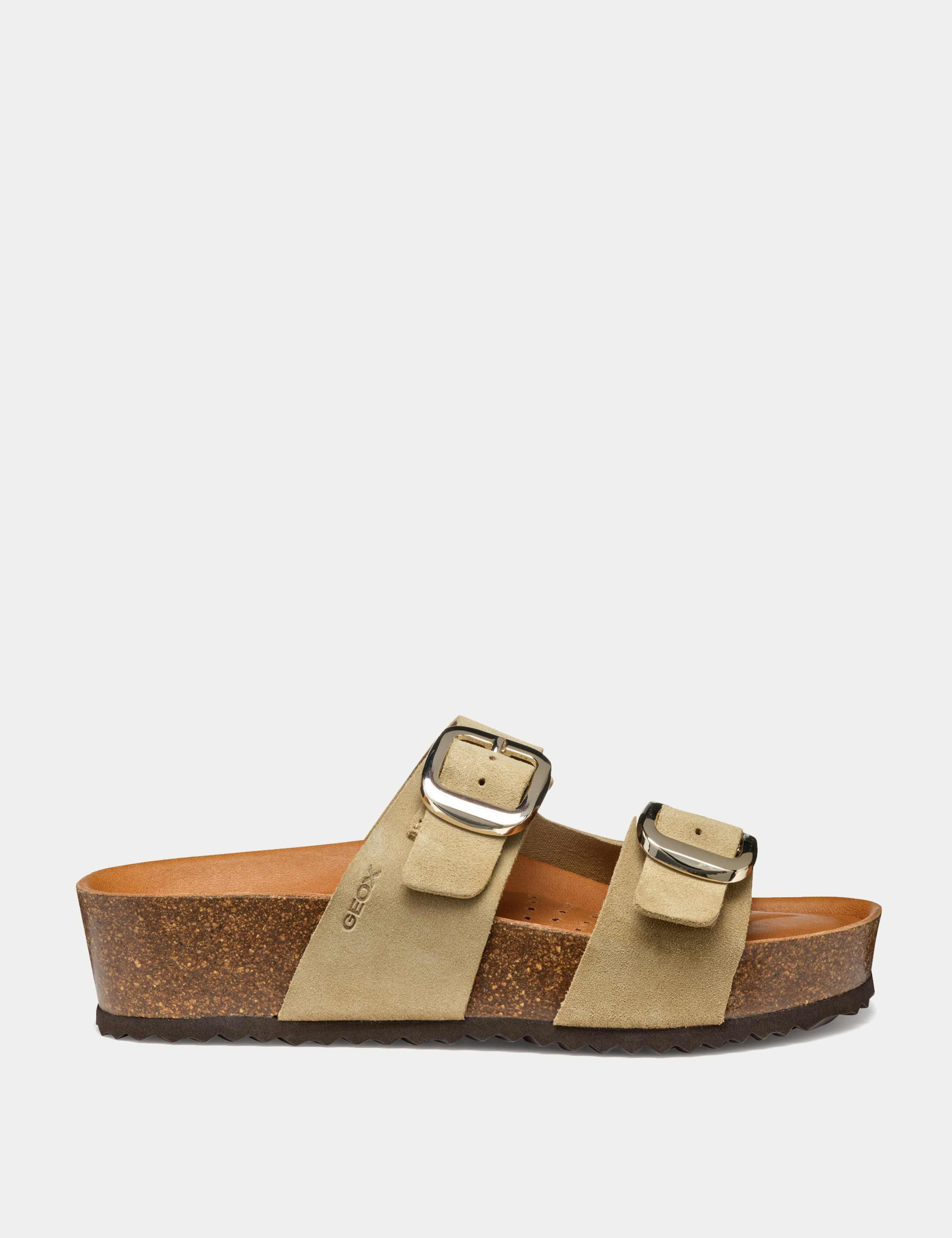 Suede Platform Slider Slippers