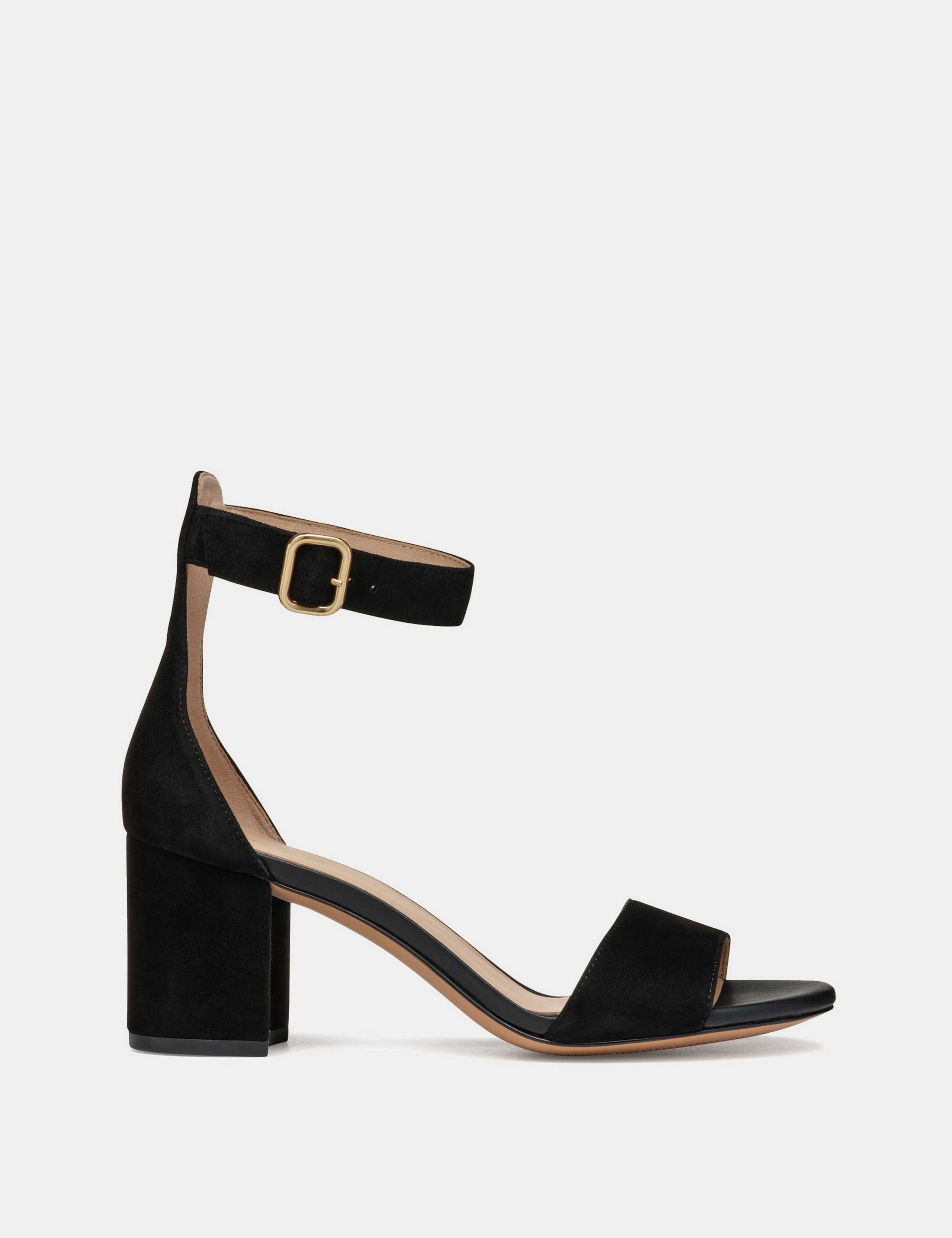 Suede Block Heel Sandals