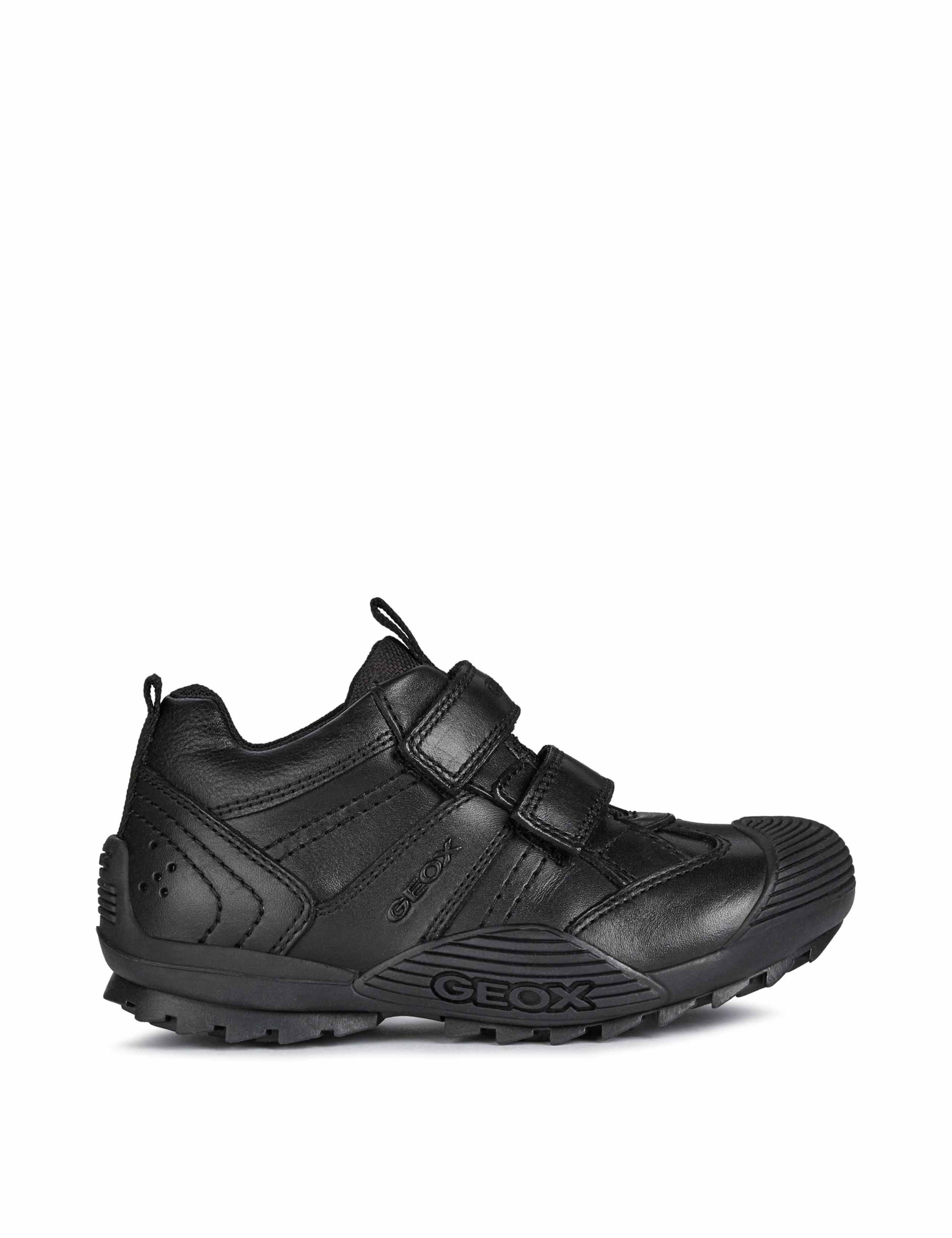 Kids' Leather Riptape School Shoes (10 Small-2½ Large)