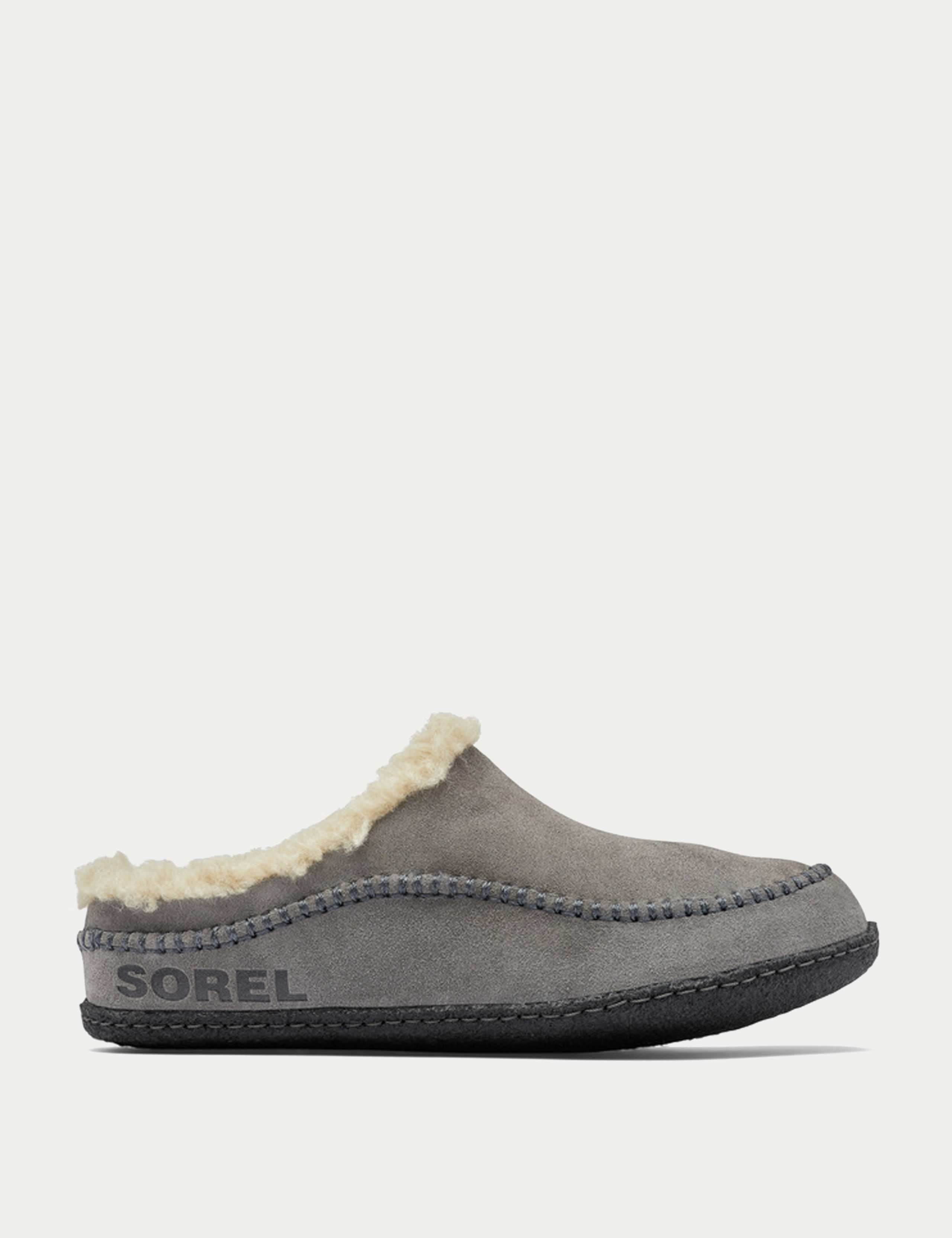 Lanner Ridge Suede Shearling Slippers
