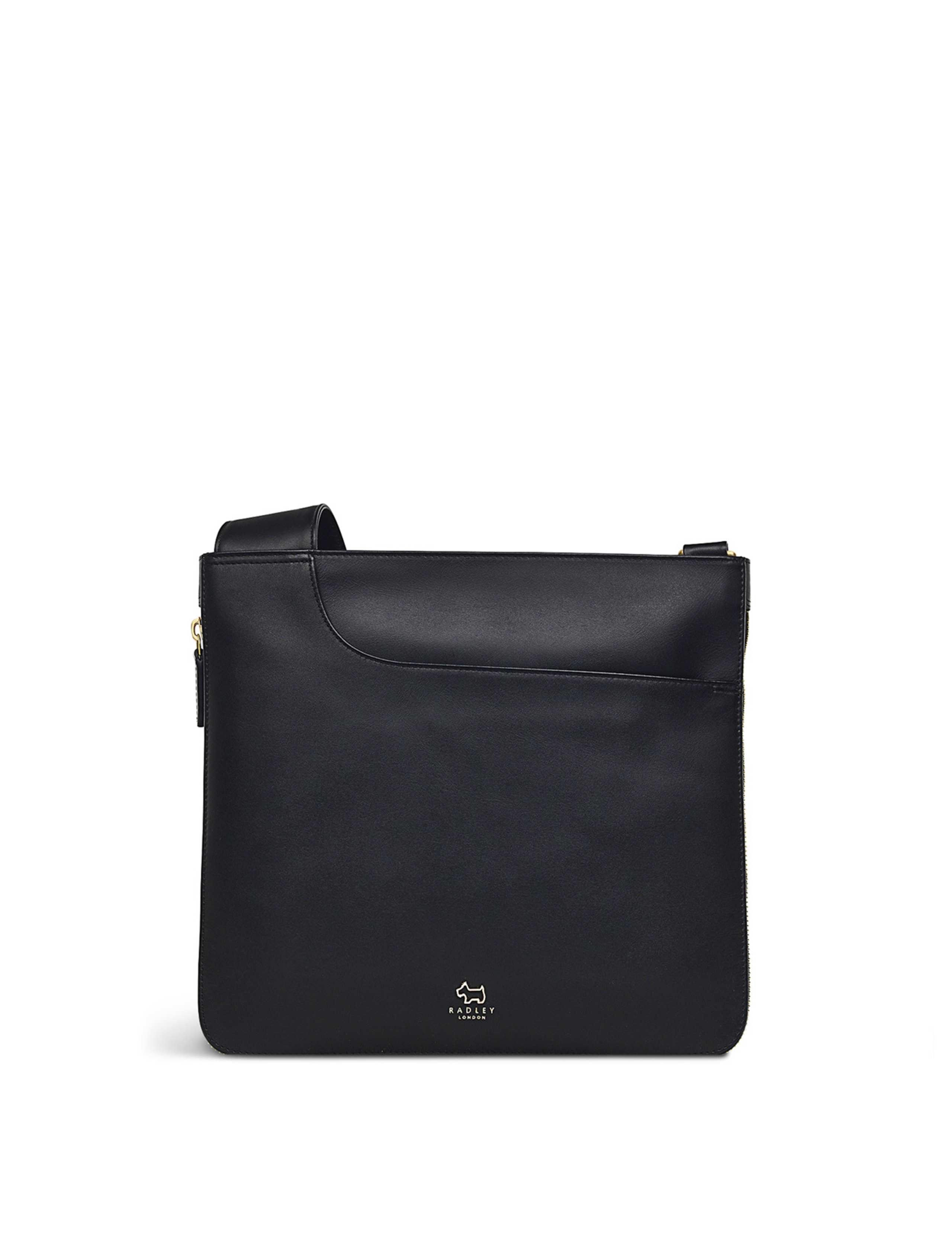 Pockets Leather Zip Around Cross Body Bag