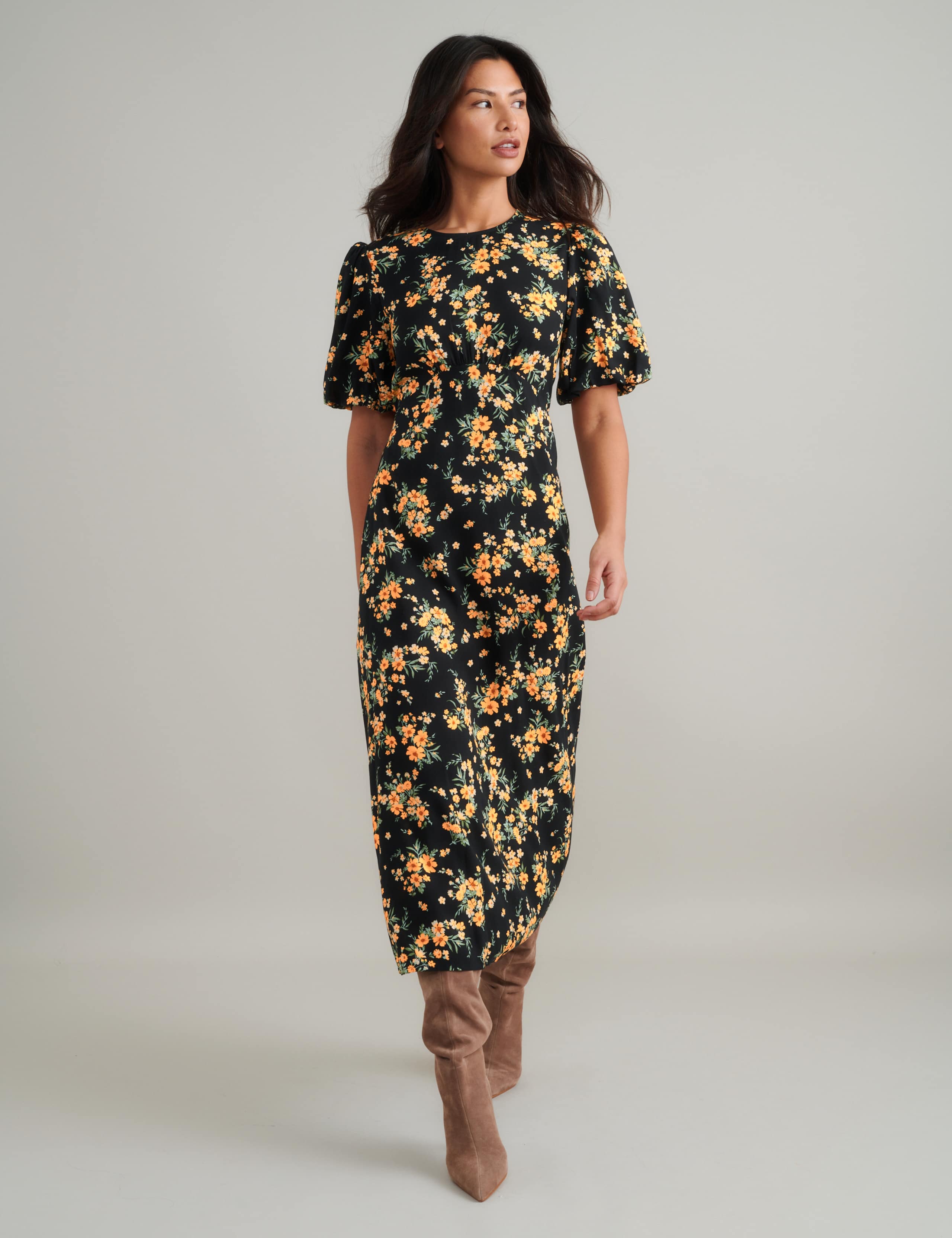 Floral Midi Tea Dress