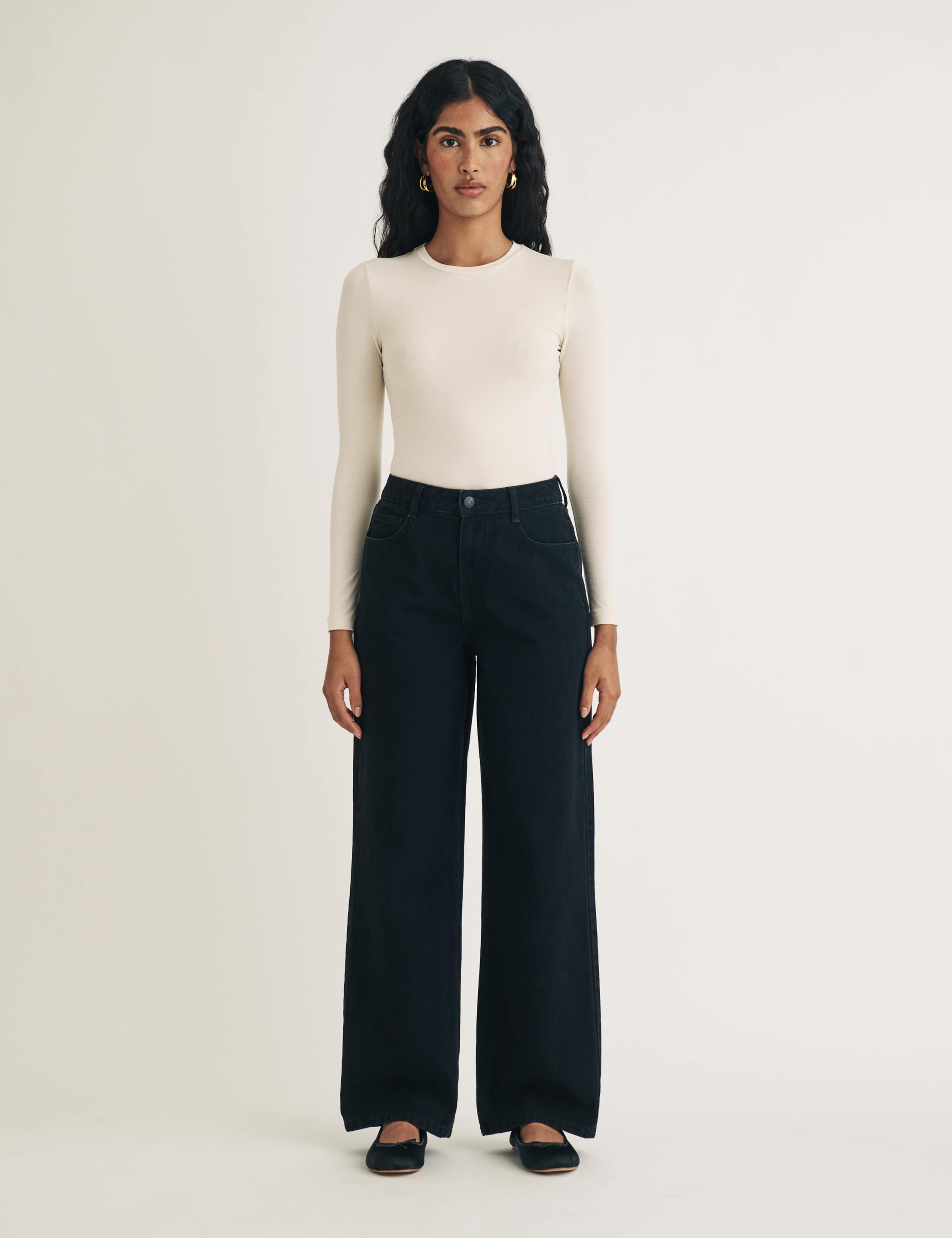 High Waisted Wide Leg Jeans