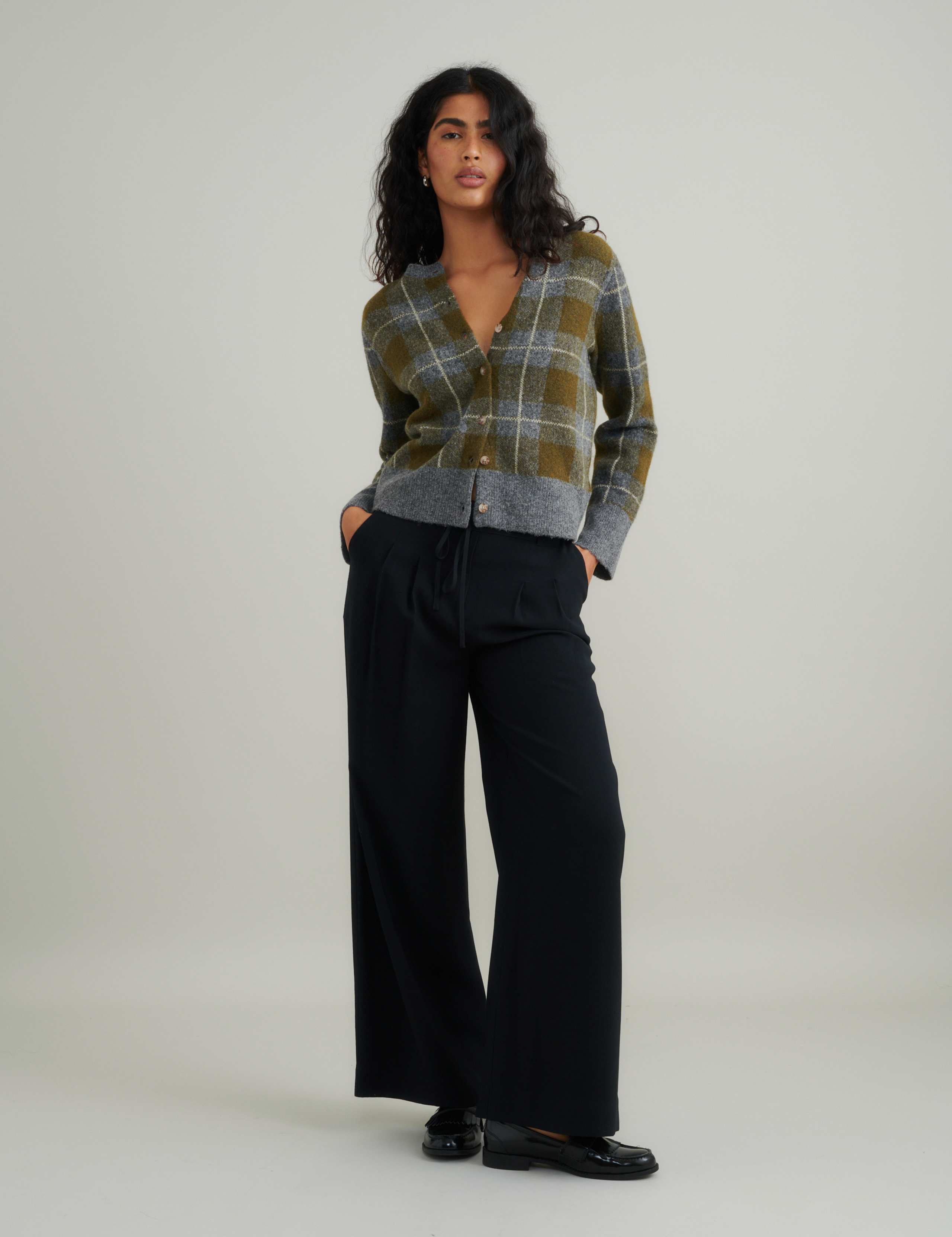 Drawstring Wide Leg Trousers