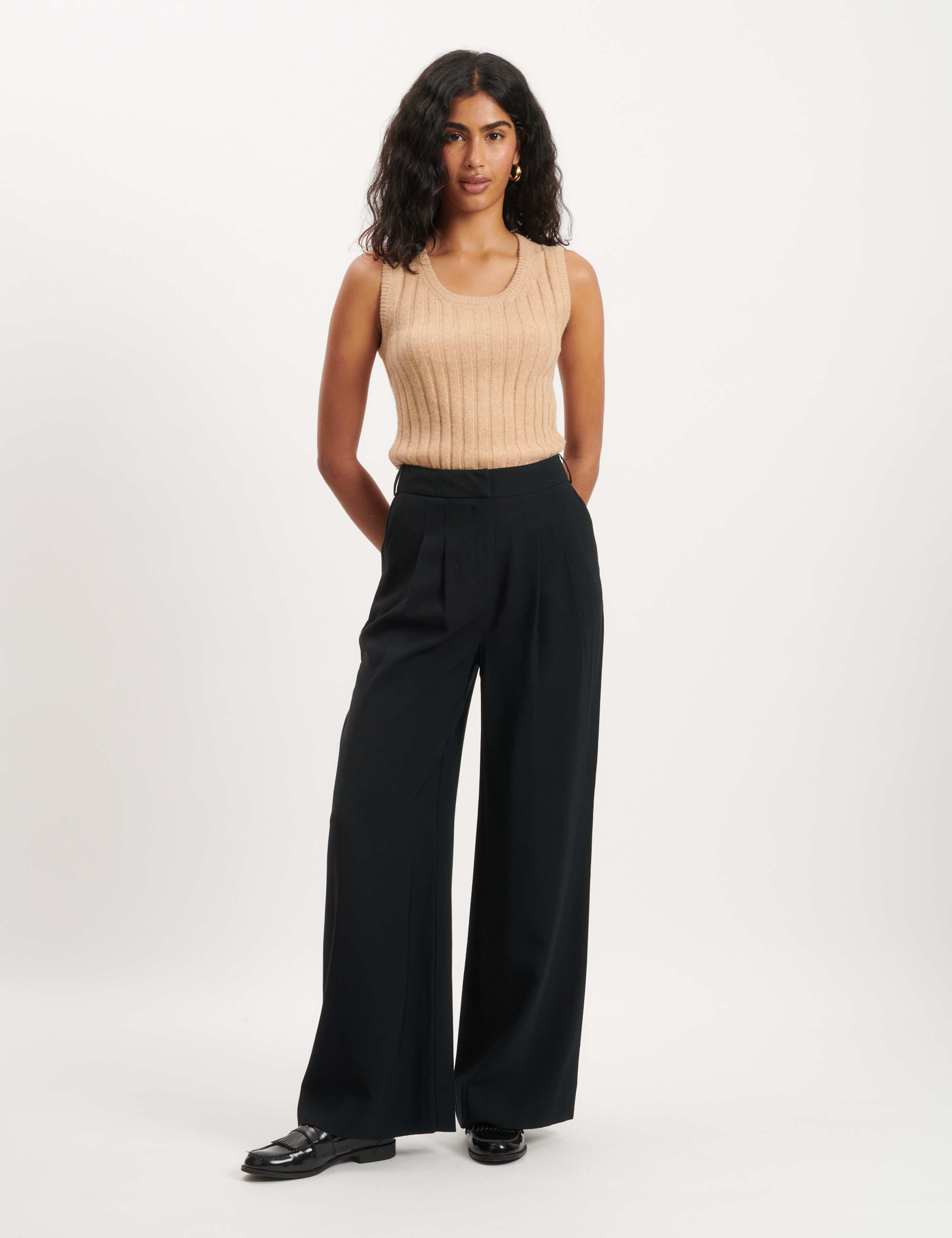 Pleat Front Tailored Trousers