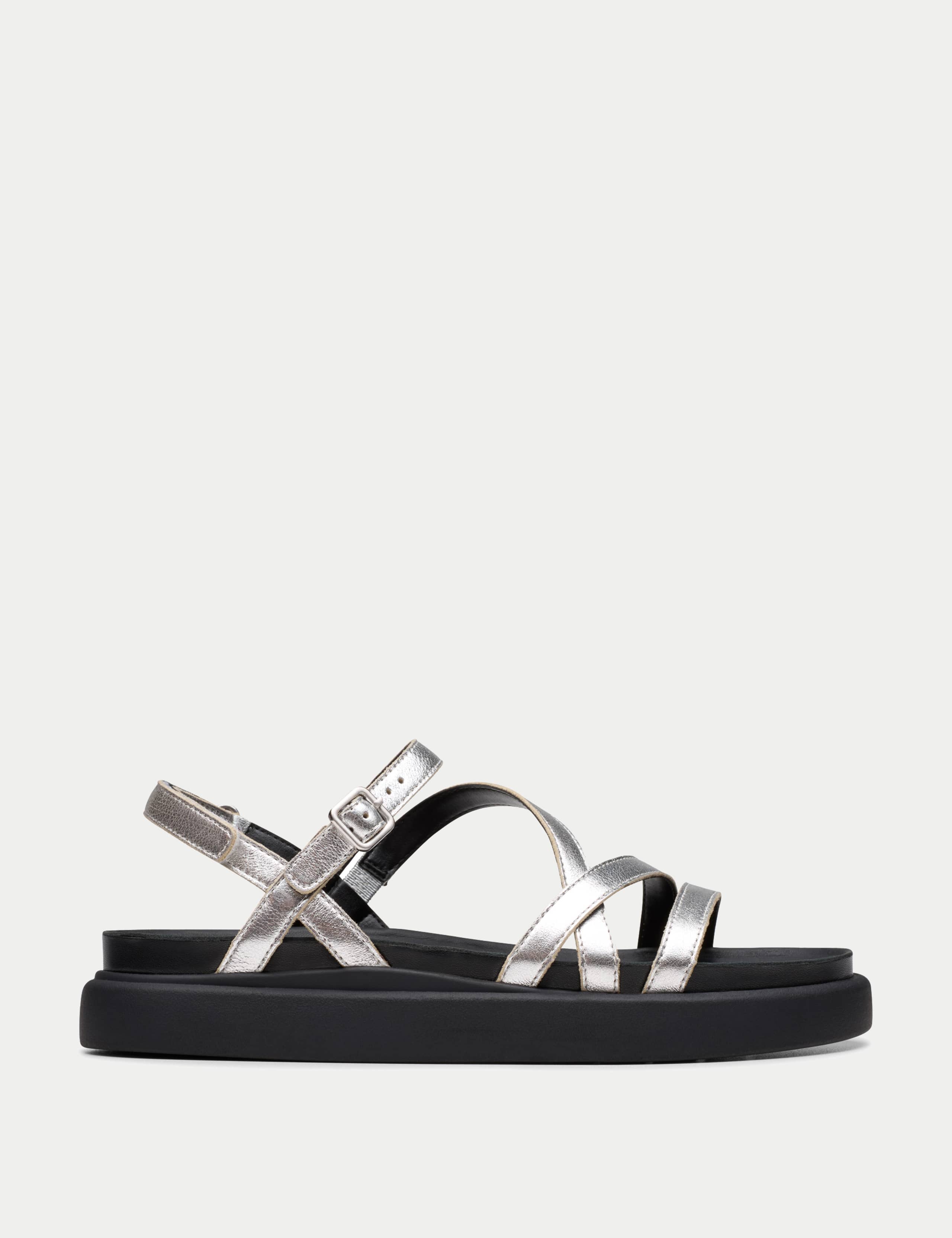 Leather Strappy Flatform Sandals