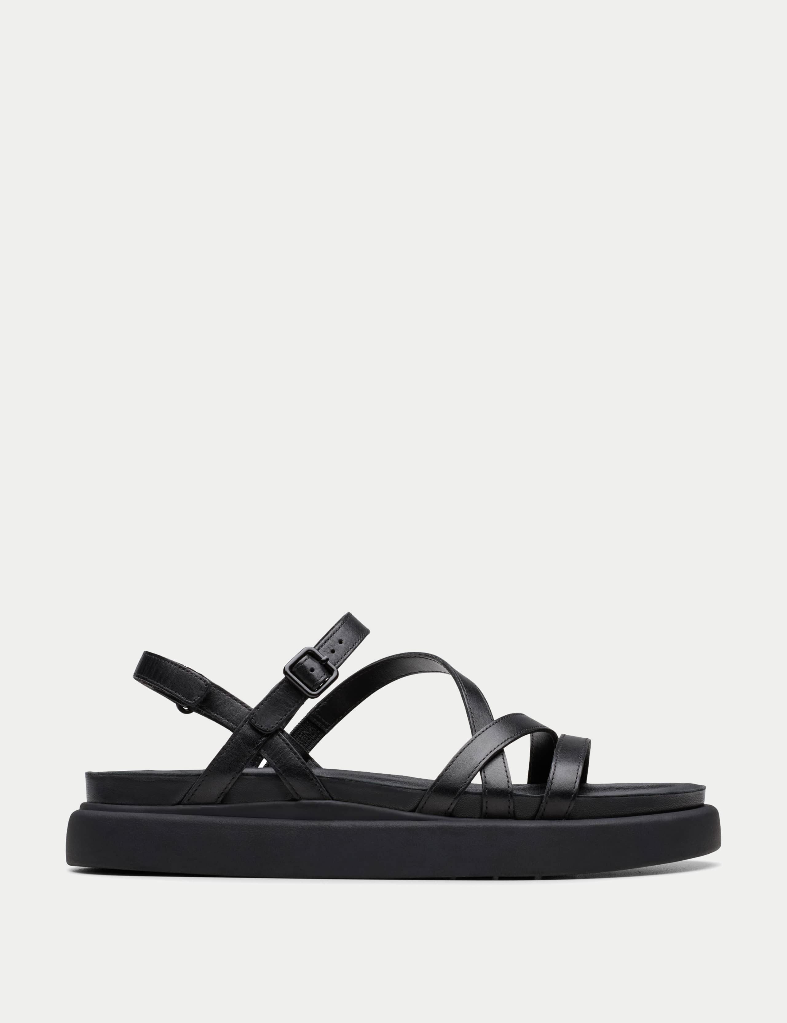 Leather Strappy Flatform Sandals