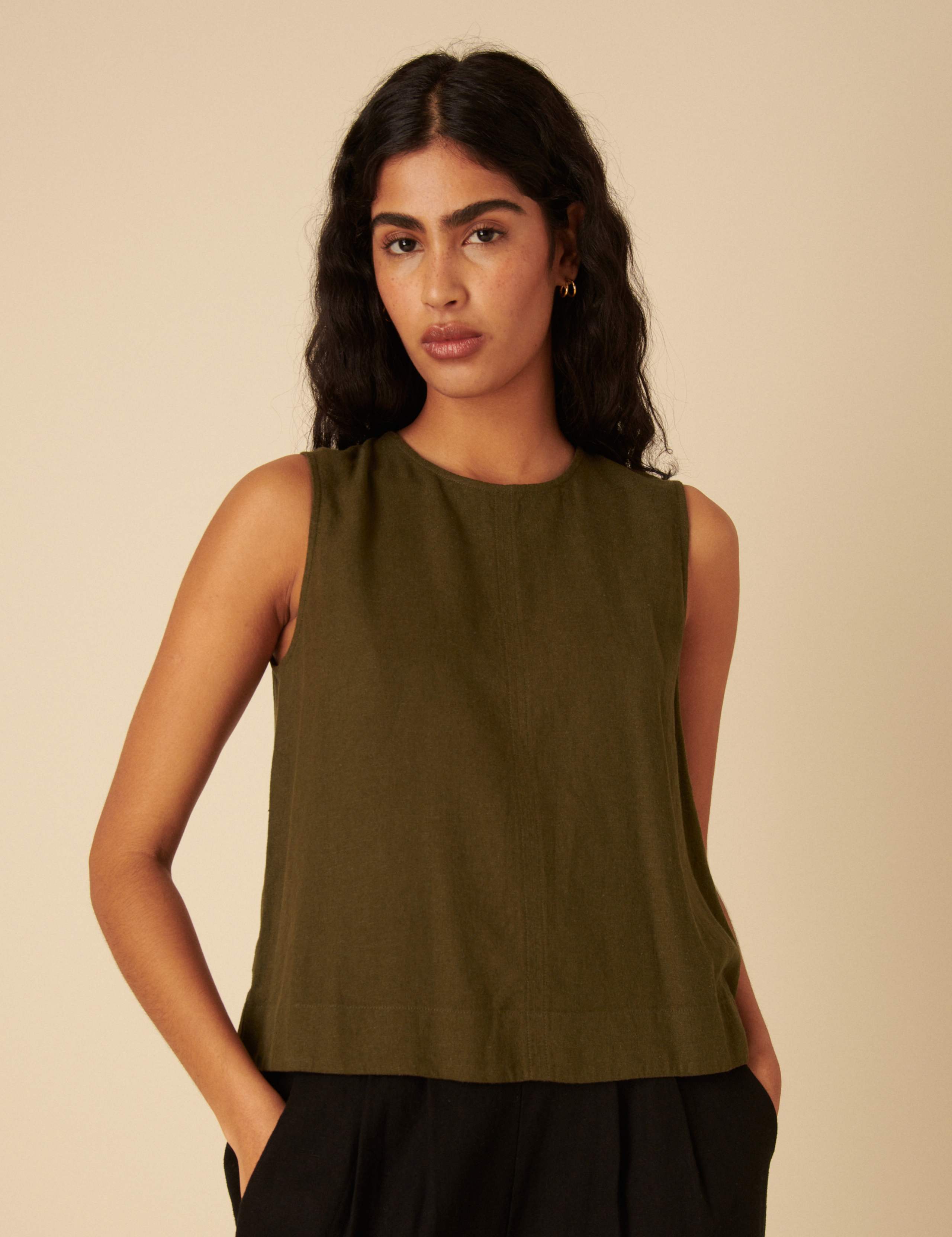 Linen Rich Split Back Vest
