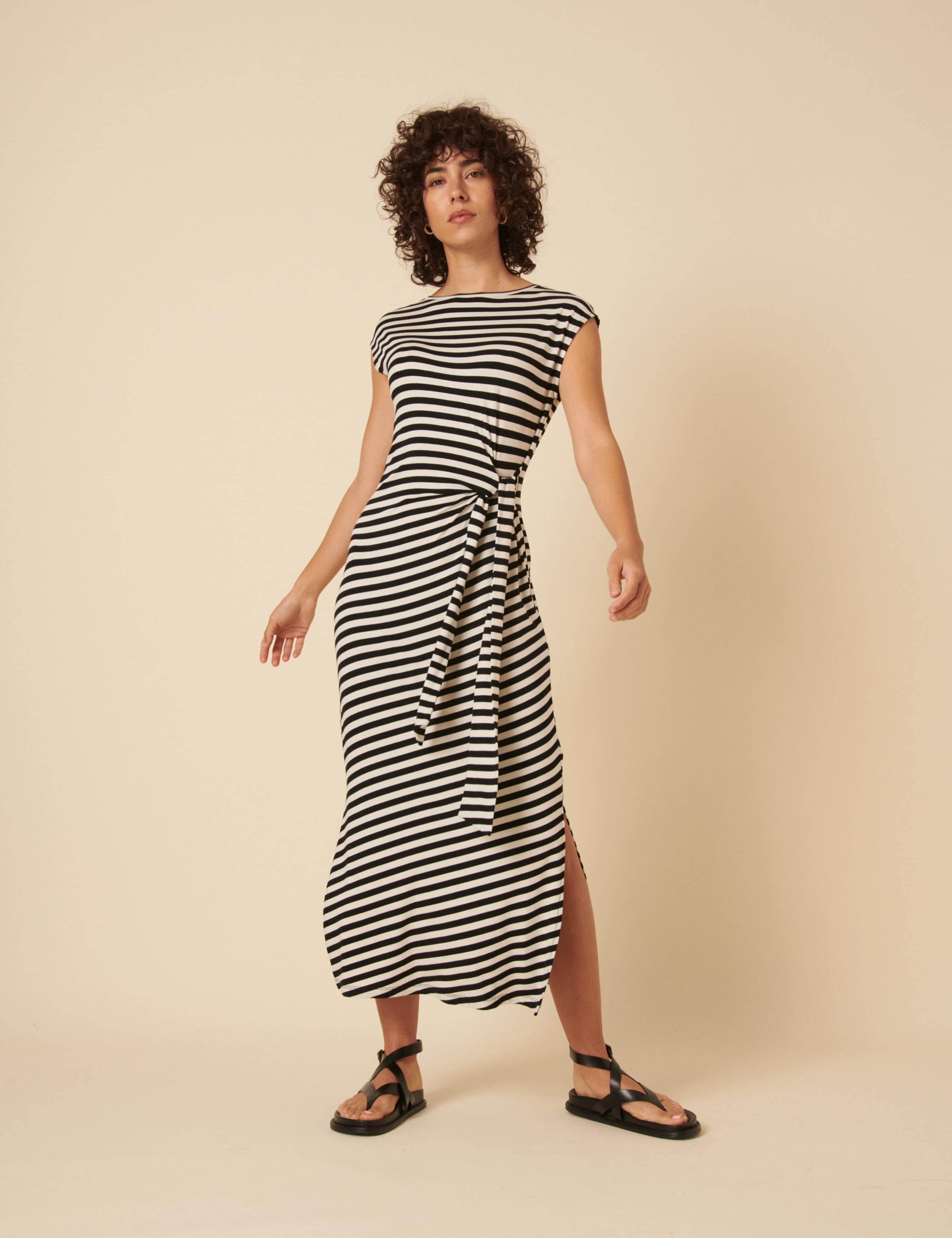 Striped Midaxi T-Shirt Dress