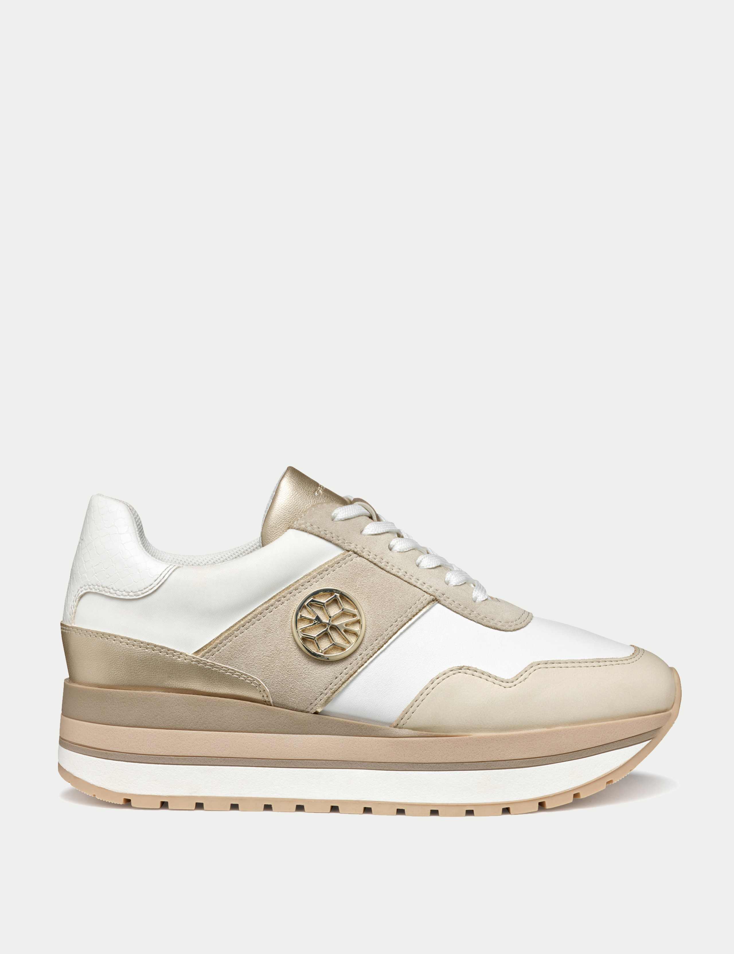 Leather Lace Up Platform Trainers