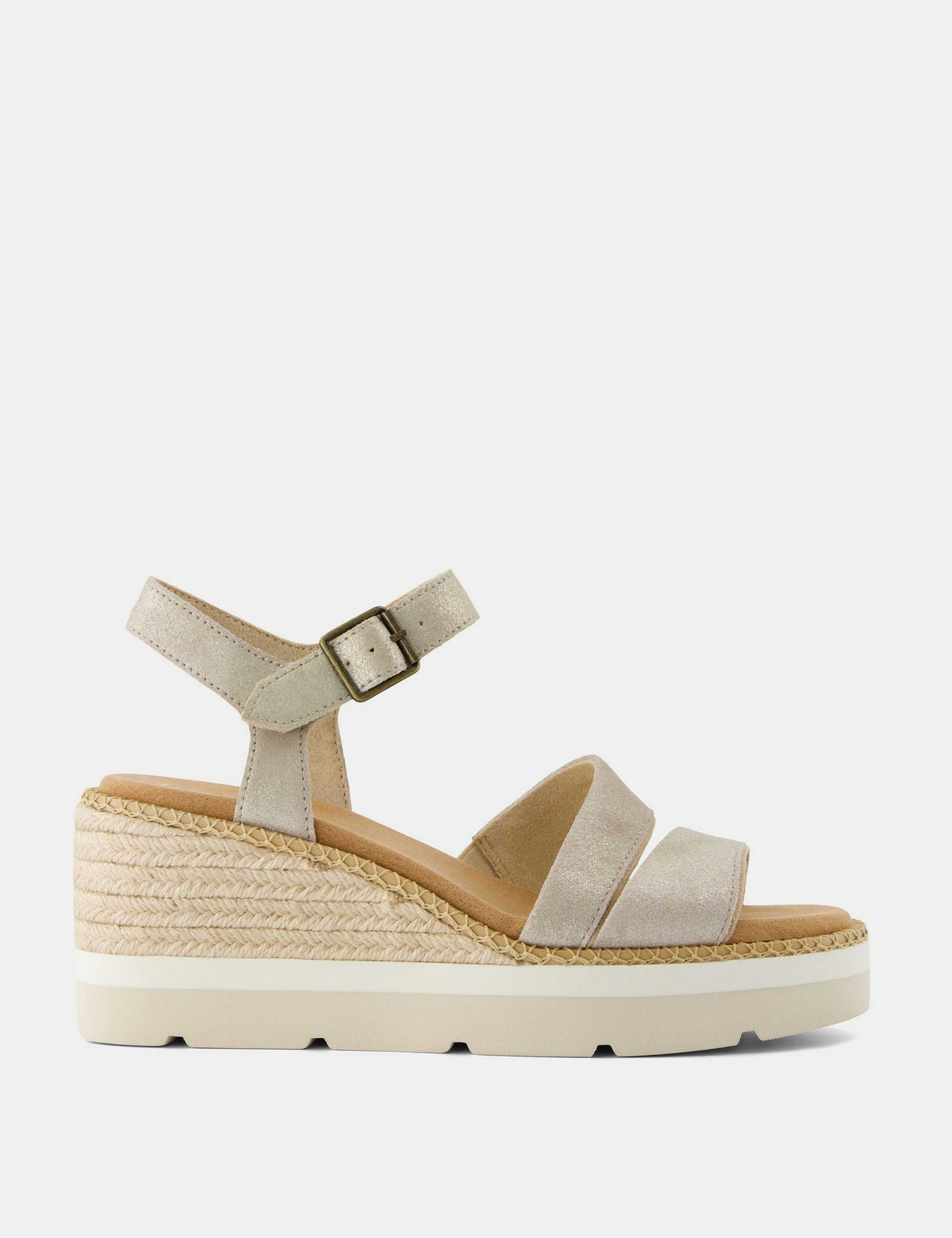 Darya Leather Wedge Sandals