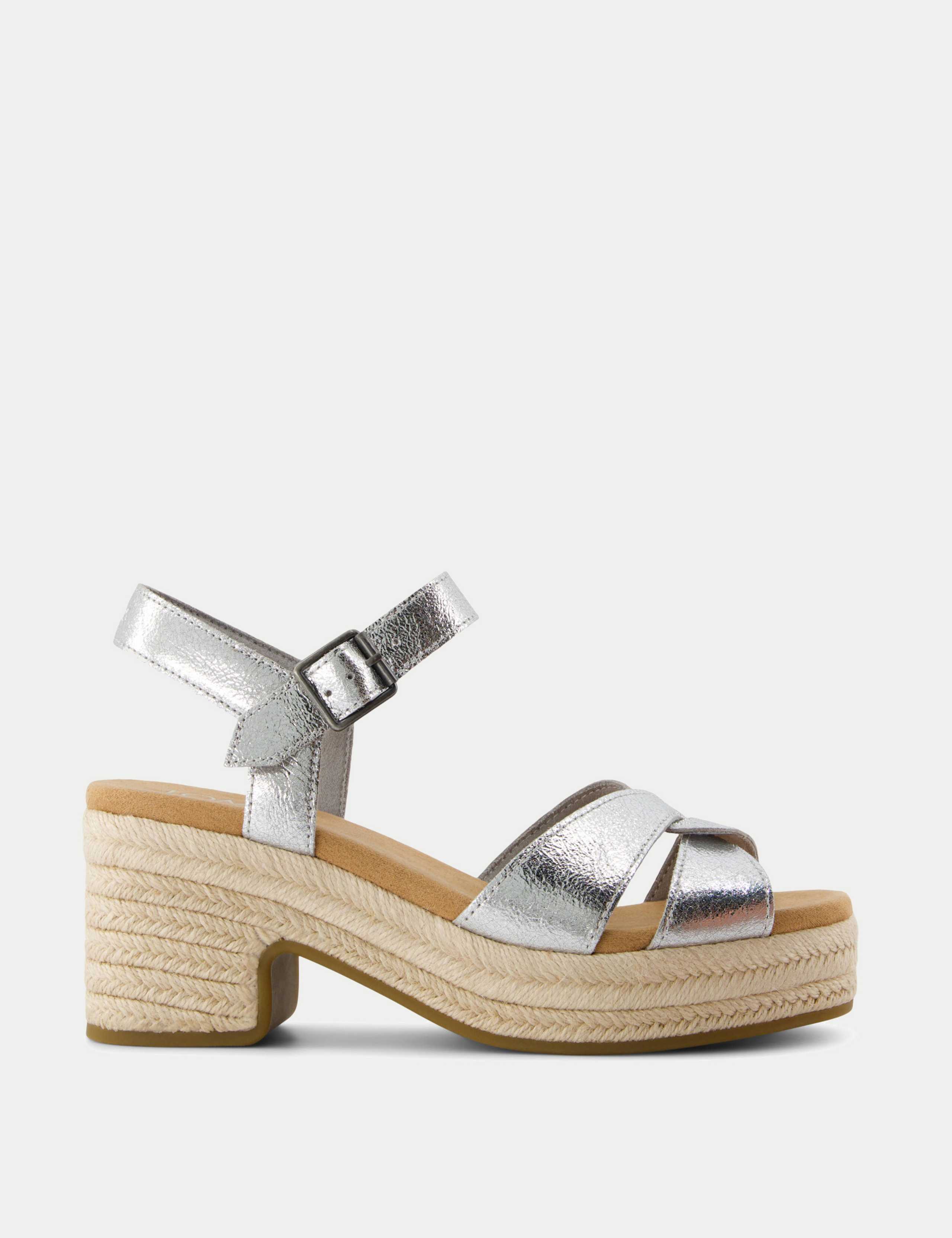 Leather Ankle Strap Platform Sandals