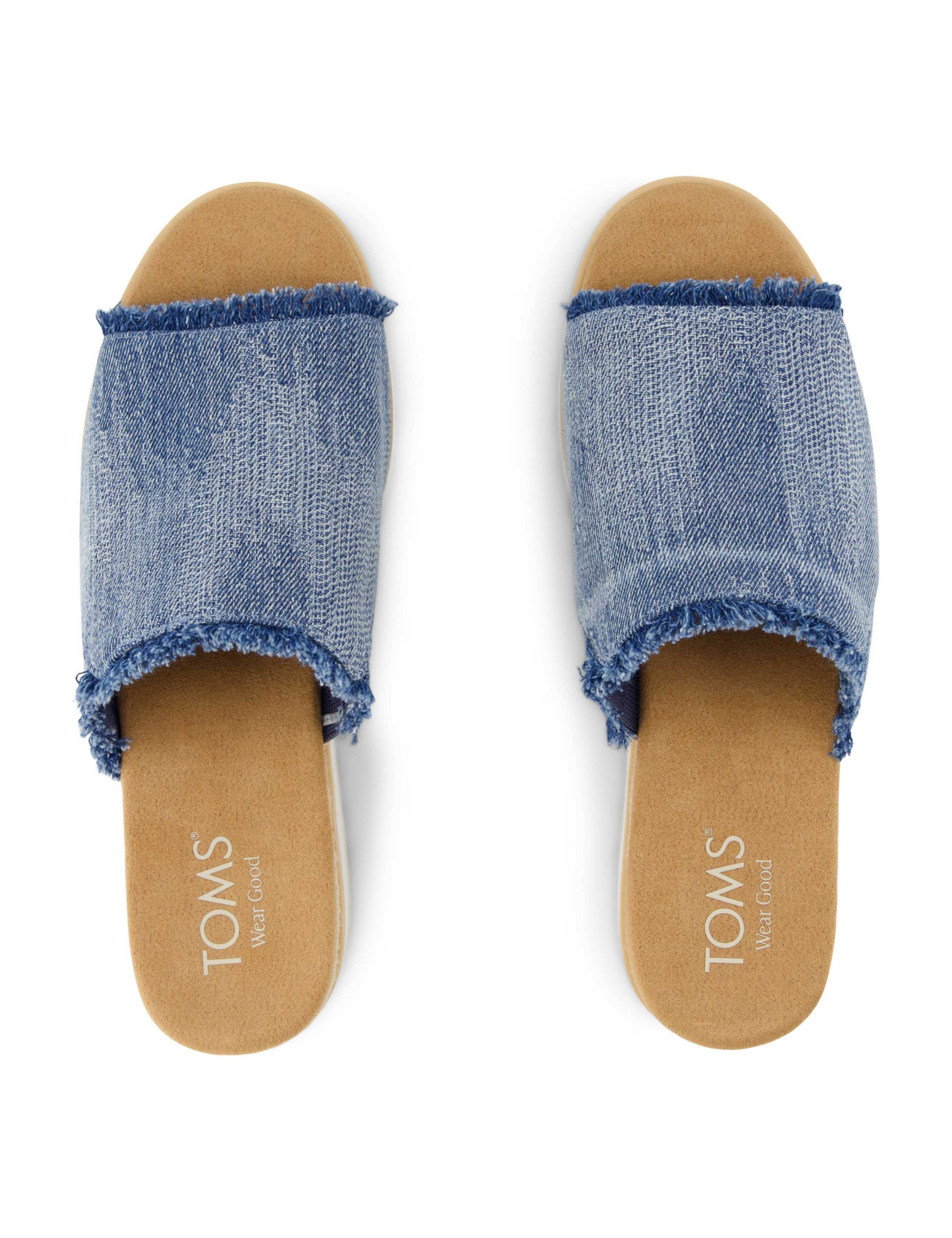 Canvas Wedge Mules