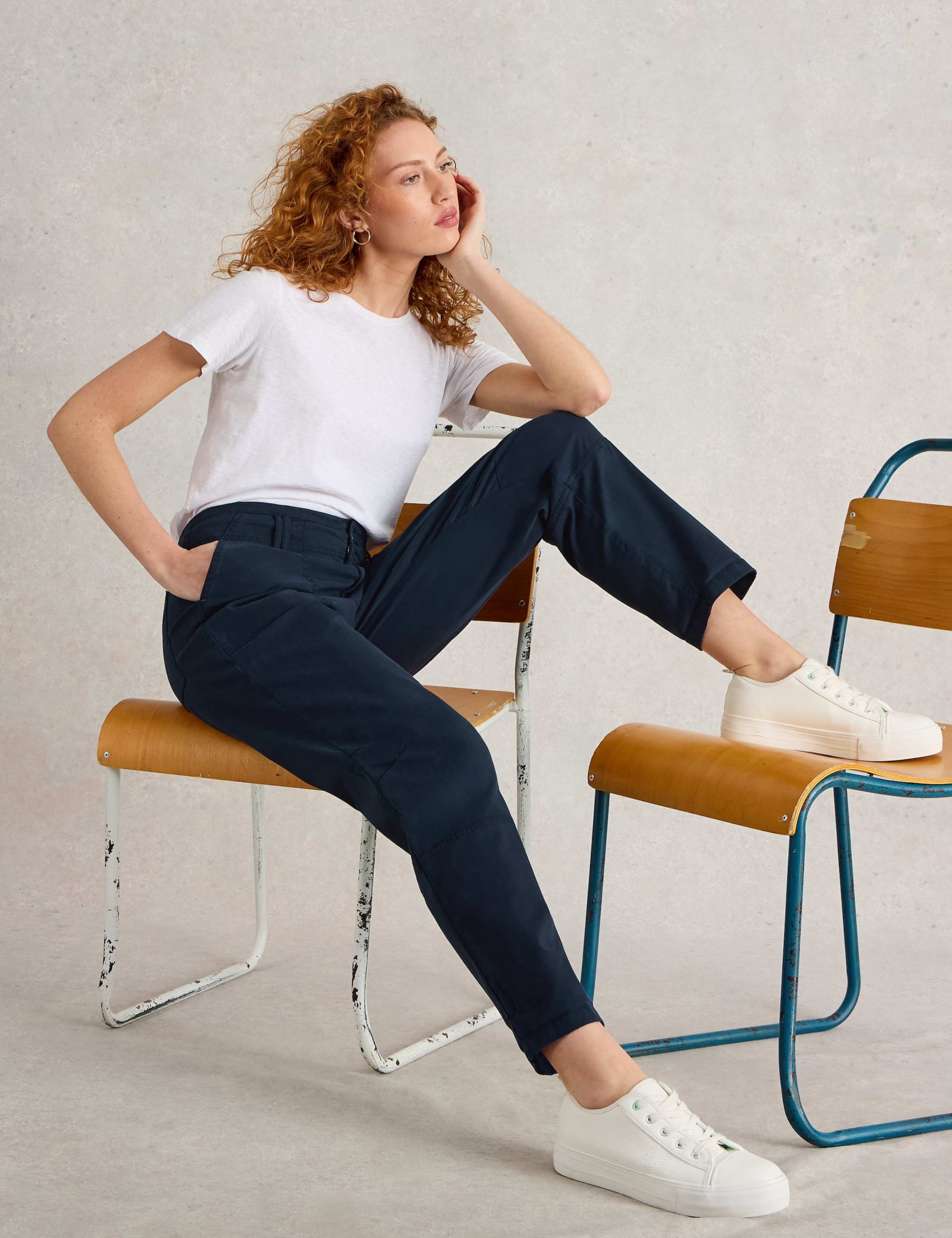 Lyocell Rich Cropped Trousers