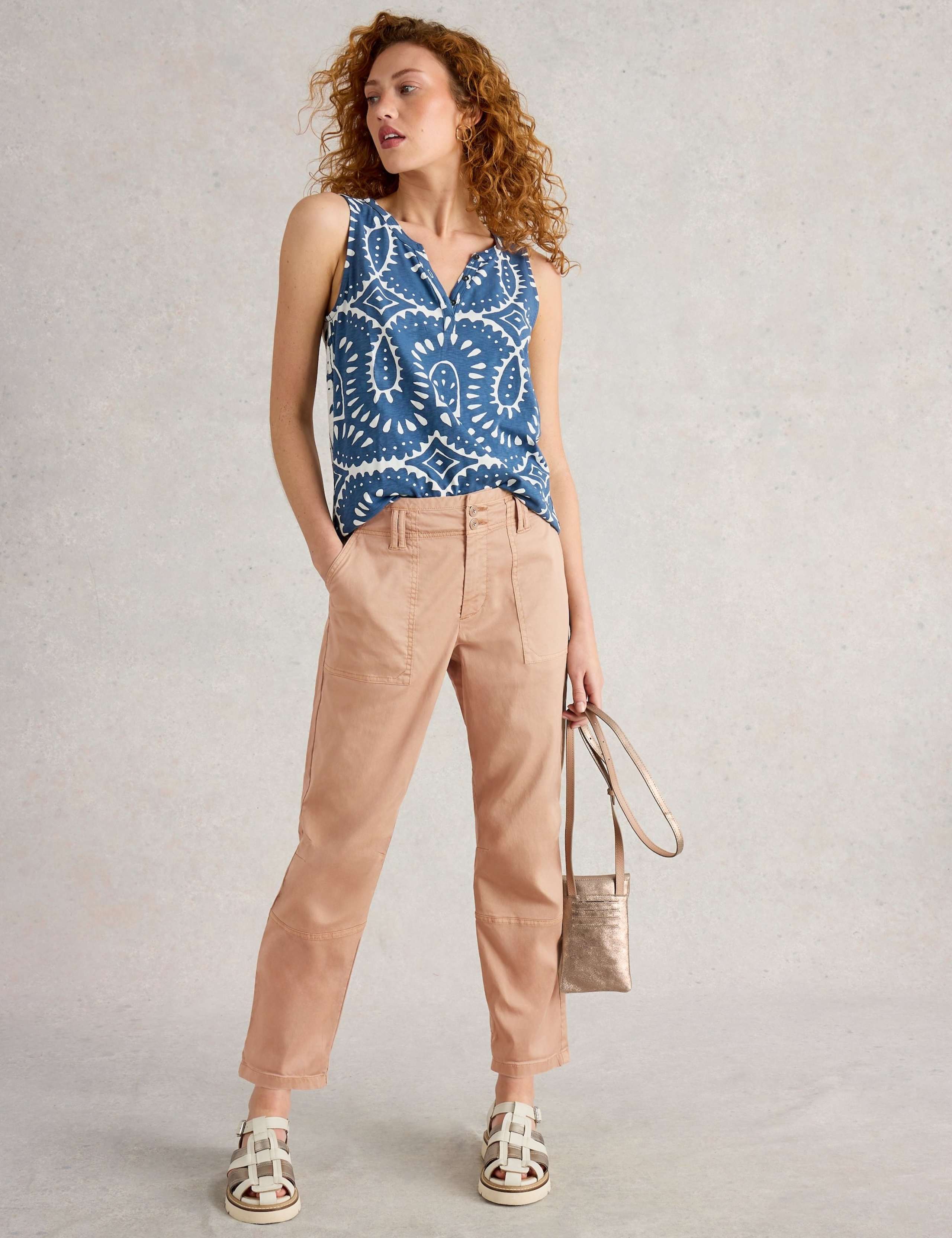 Lyocell Rich Cropped Trousers