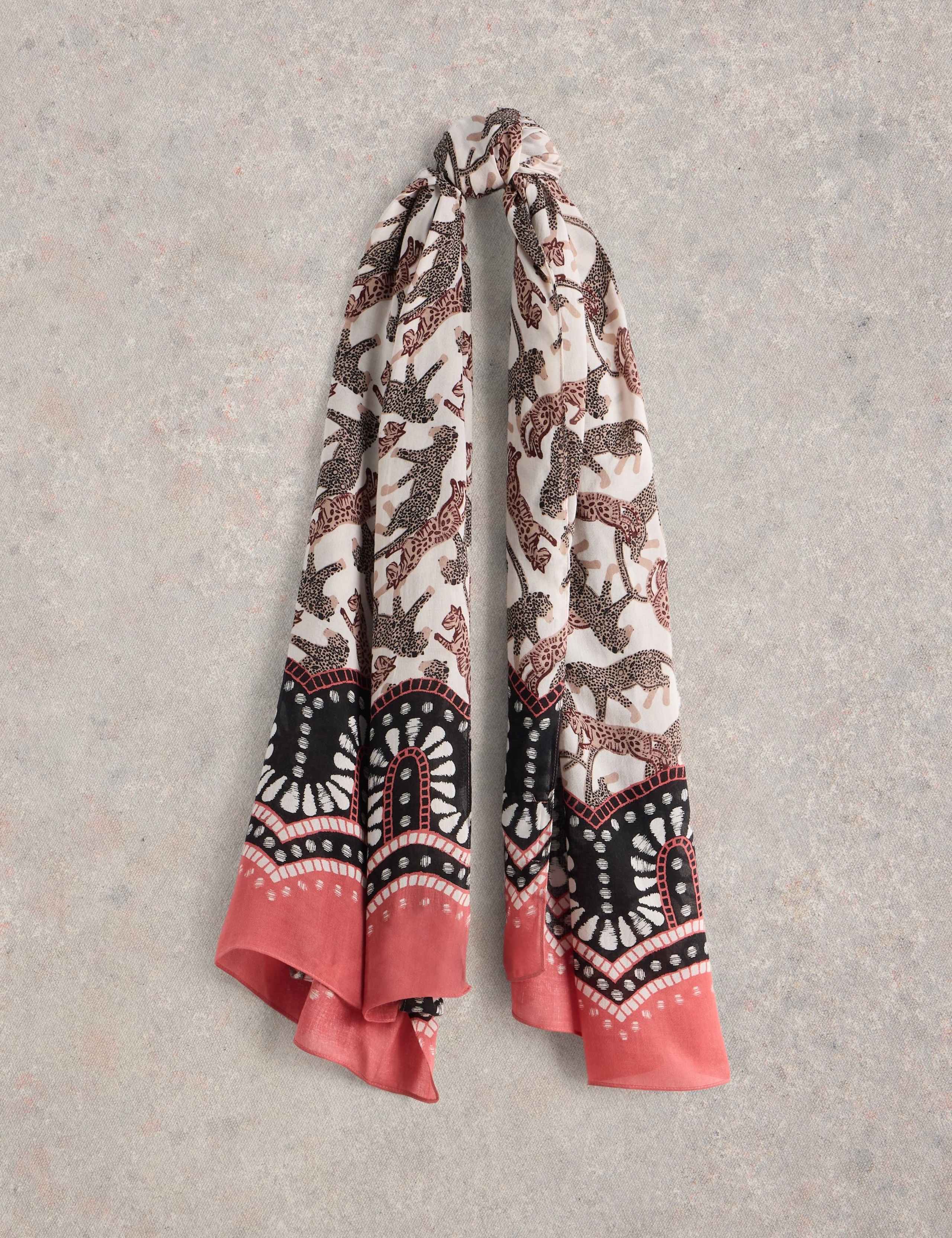 Woven Leopard Scarf