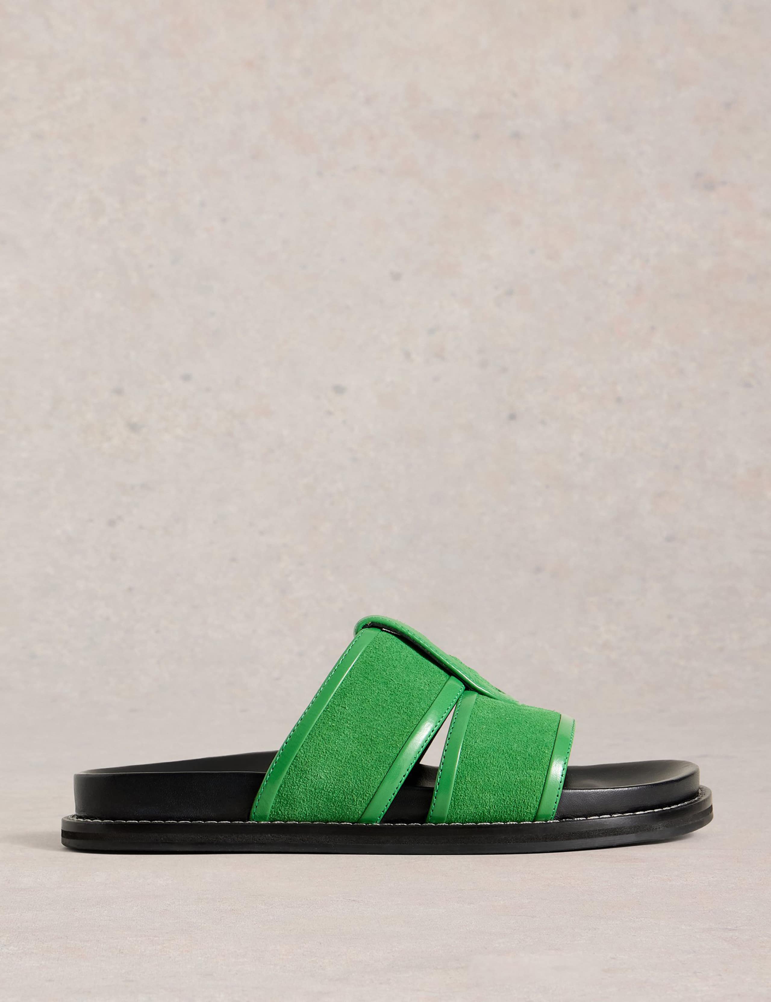 Suede Footbed Sliders