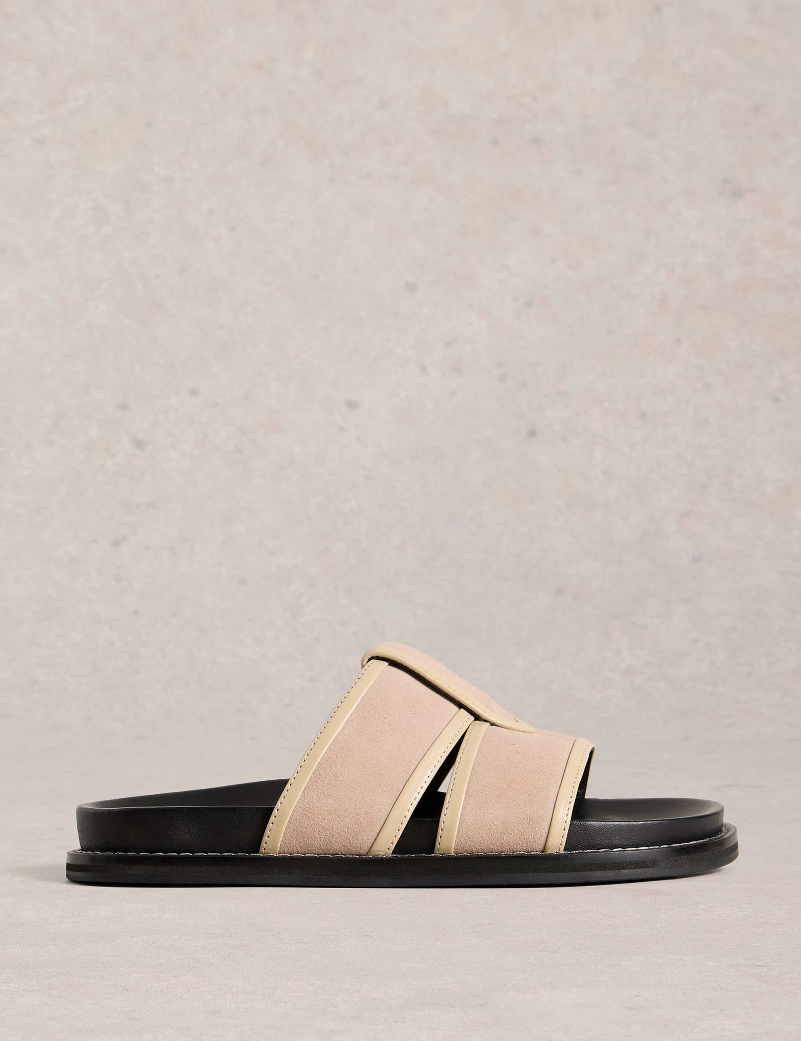 Suede Footbed Sliders