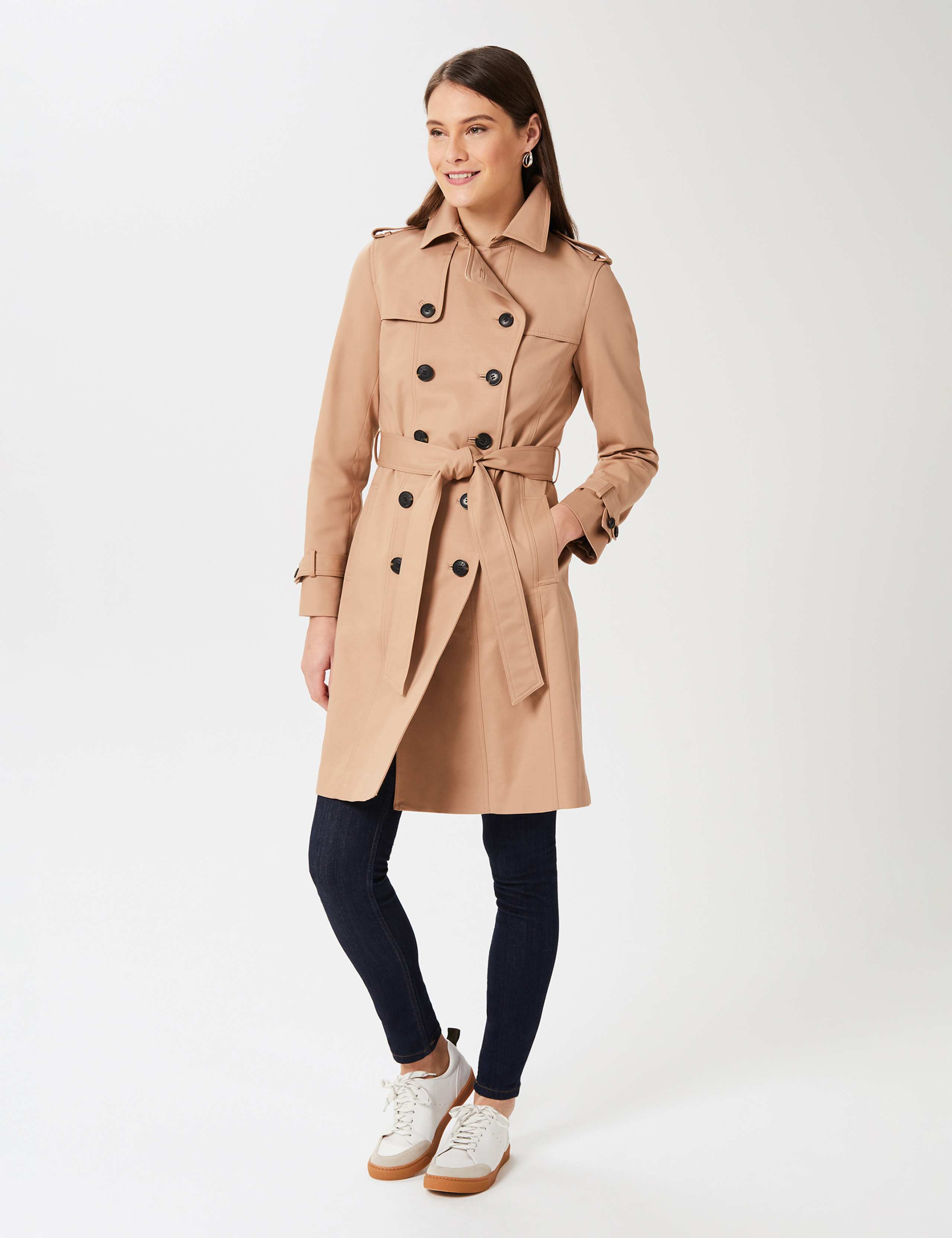Saskia Water Resistant Belted Trench Coat