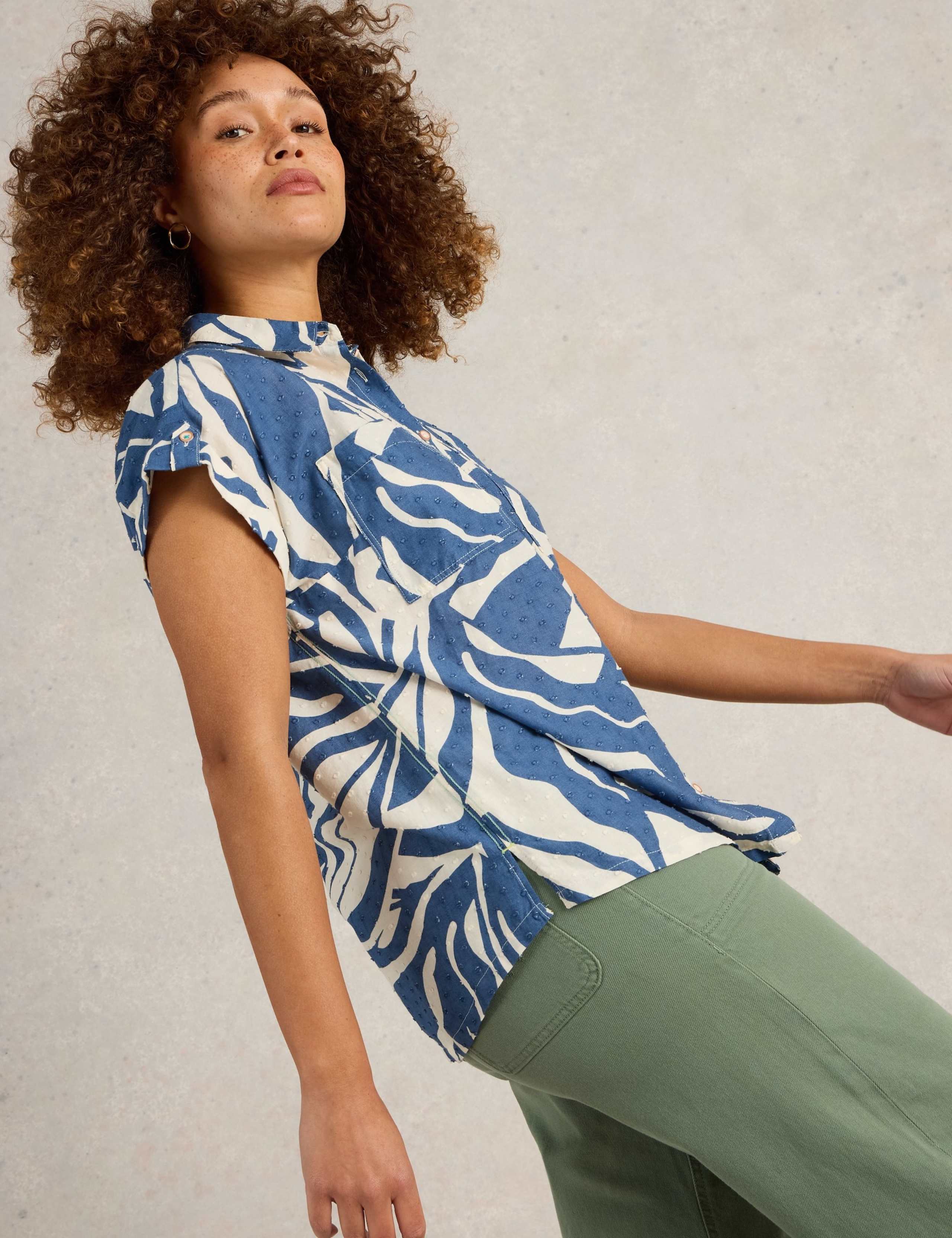 Pure Cotton Printed Collared Shirt