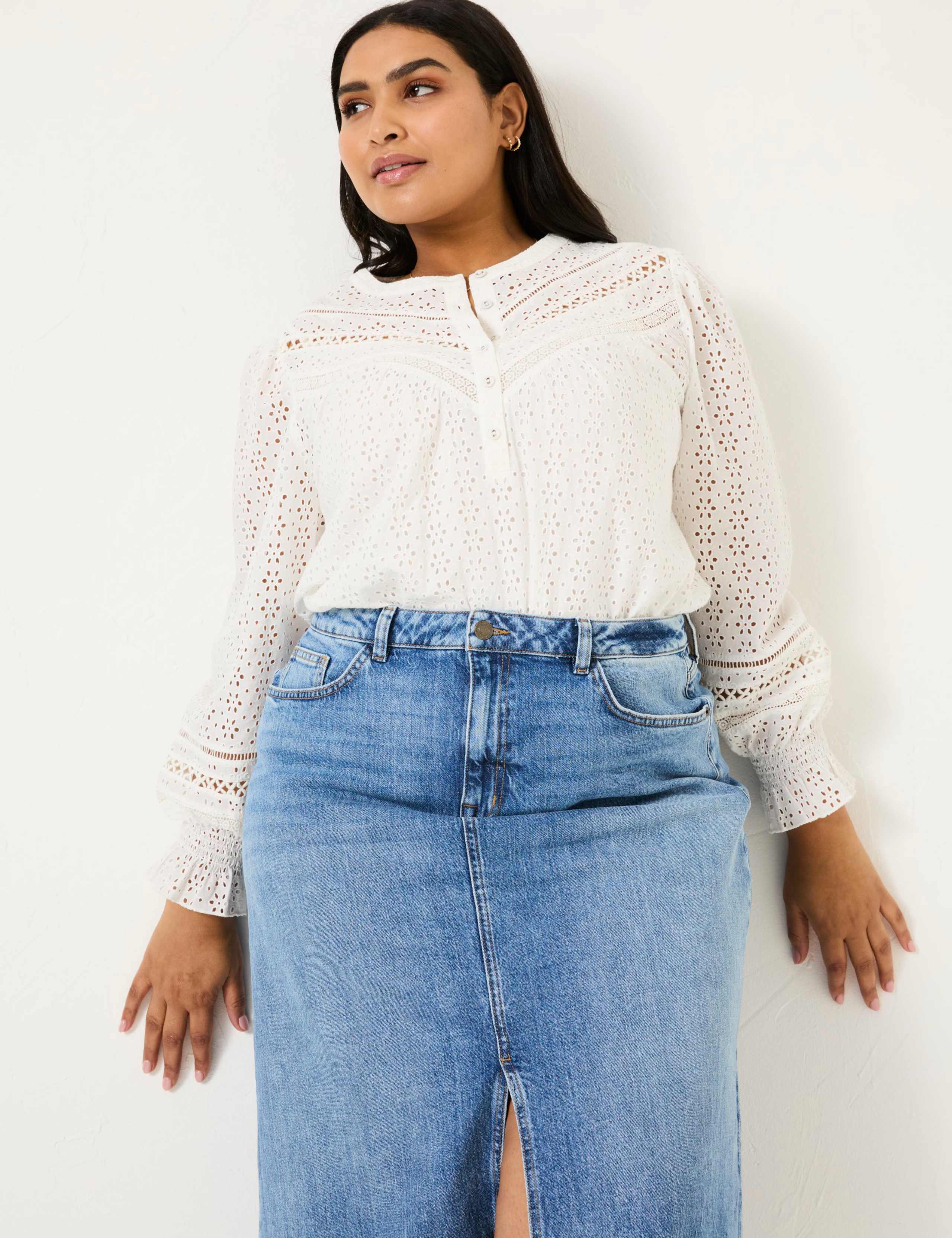 Pure Cotton Broderie Top