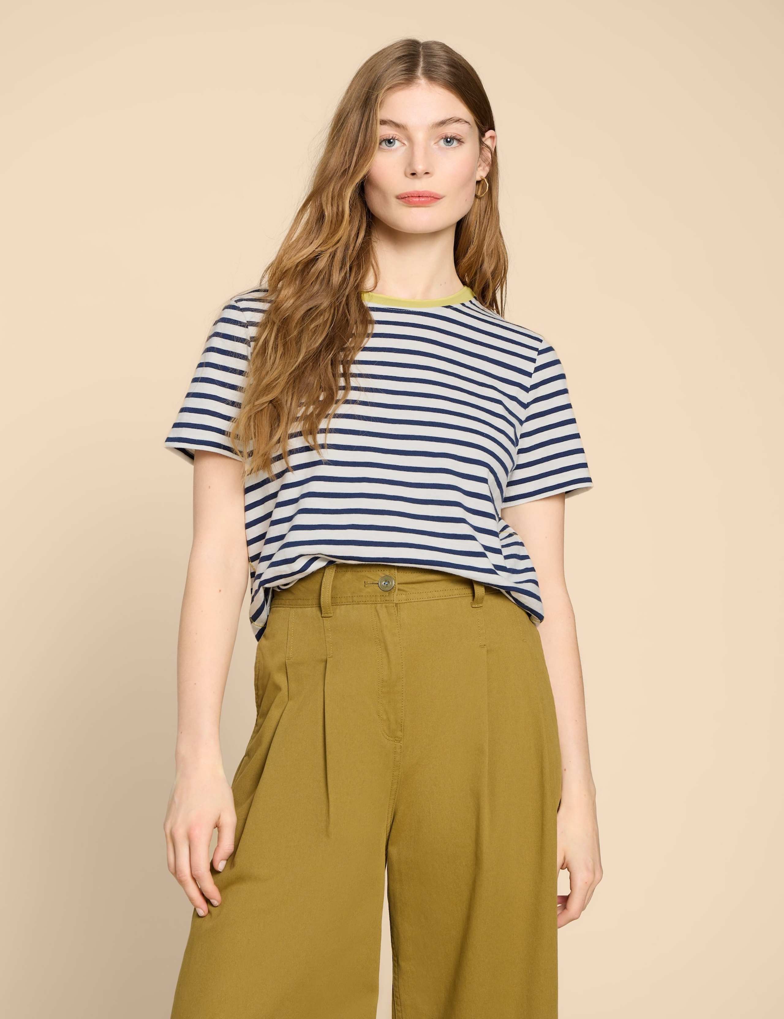 Pure Cotton Striped T-Shirt